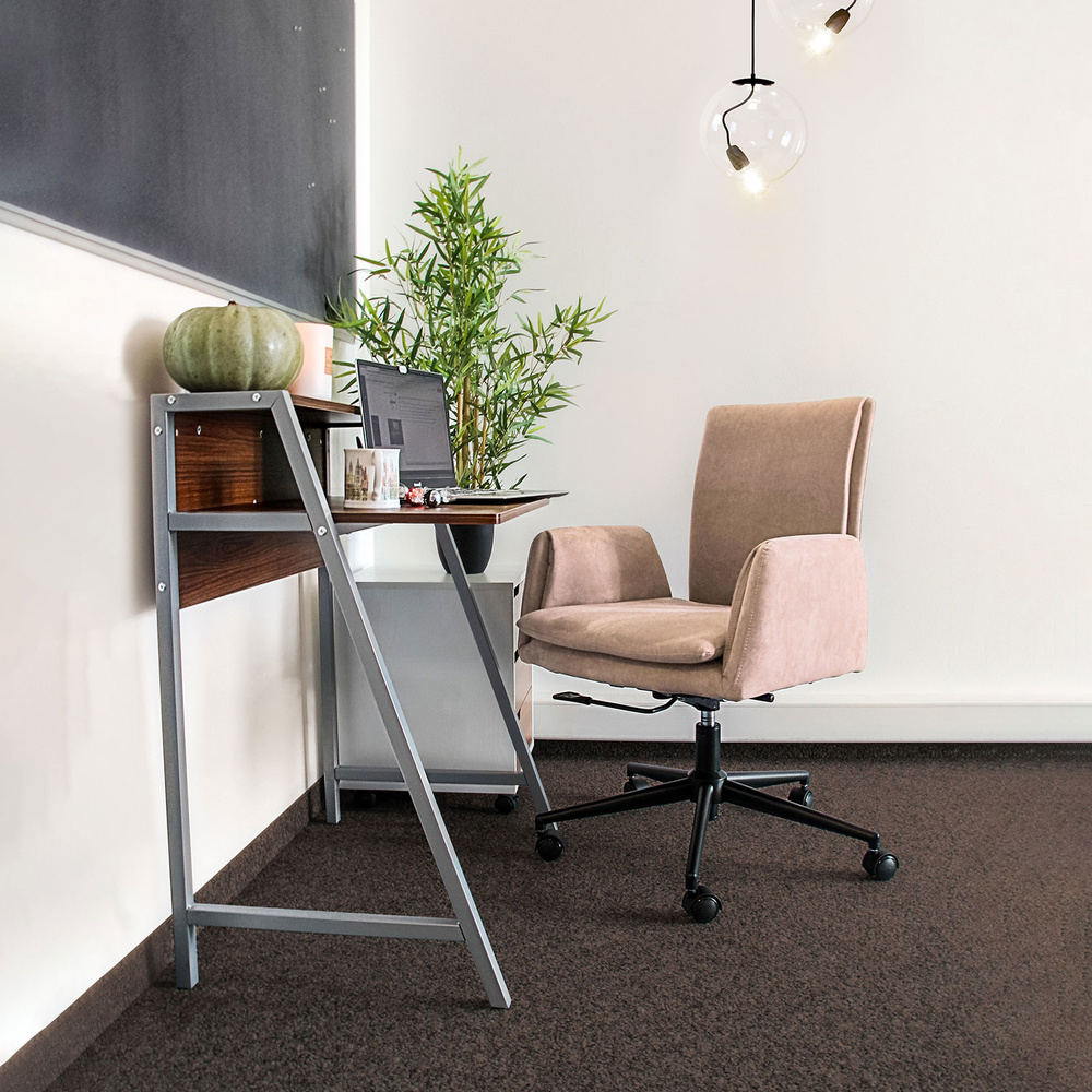 FLOW PRO Bürostuhl Drehbar mit Rollen Samt Beige