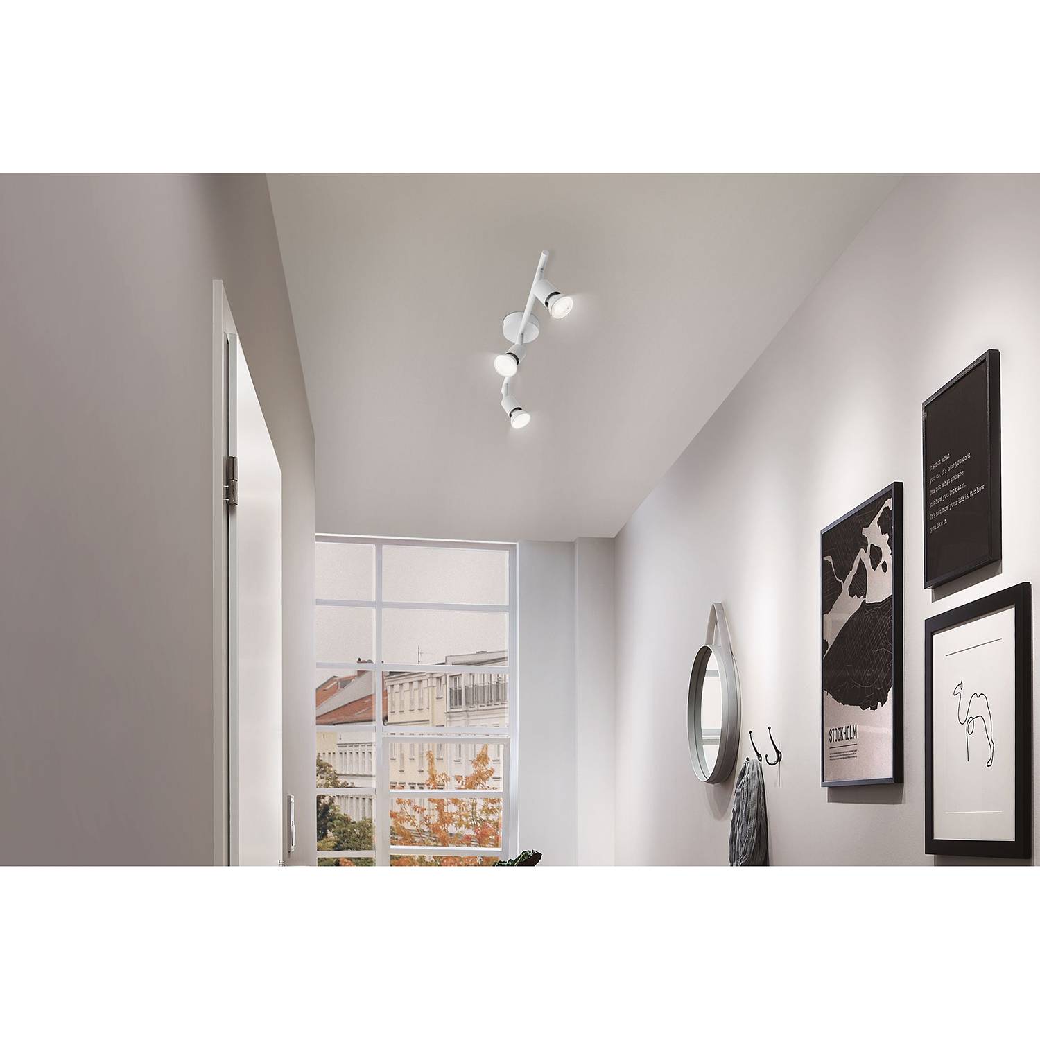 Carolina VII Ceiling Light Aluminium White