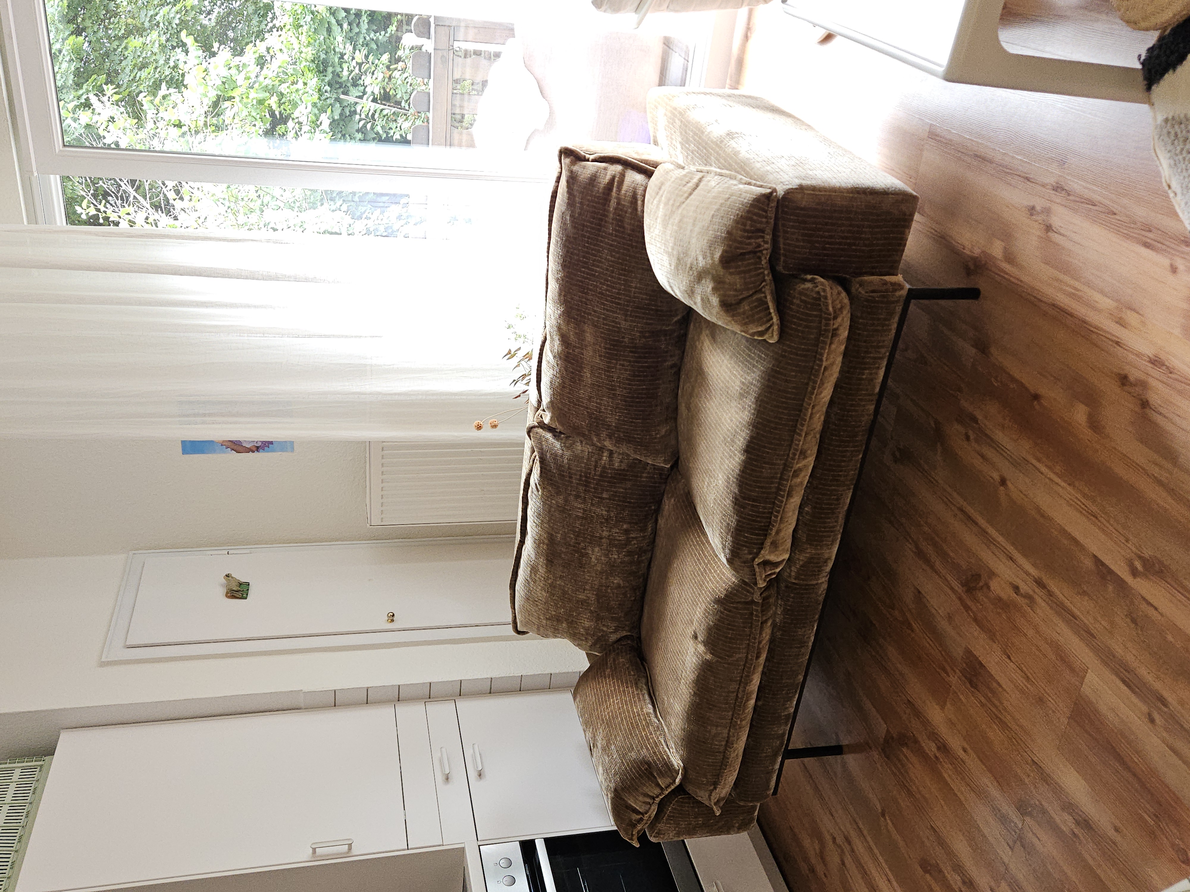 2-Sitzer Sofa Cordsamt Altgold
