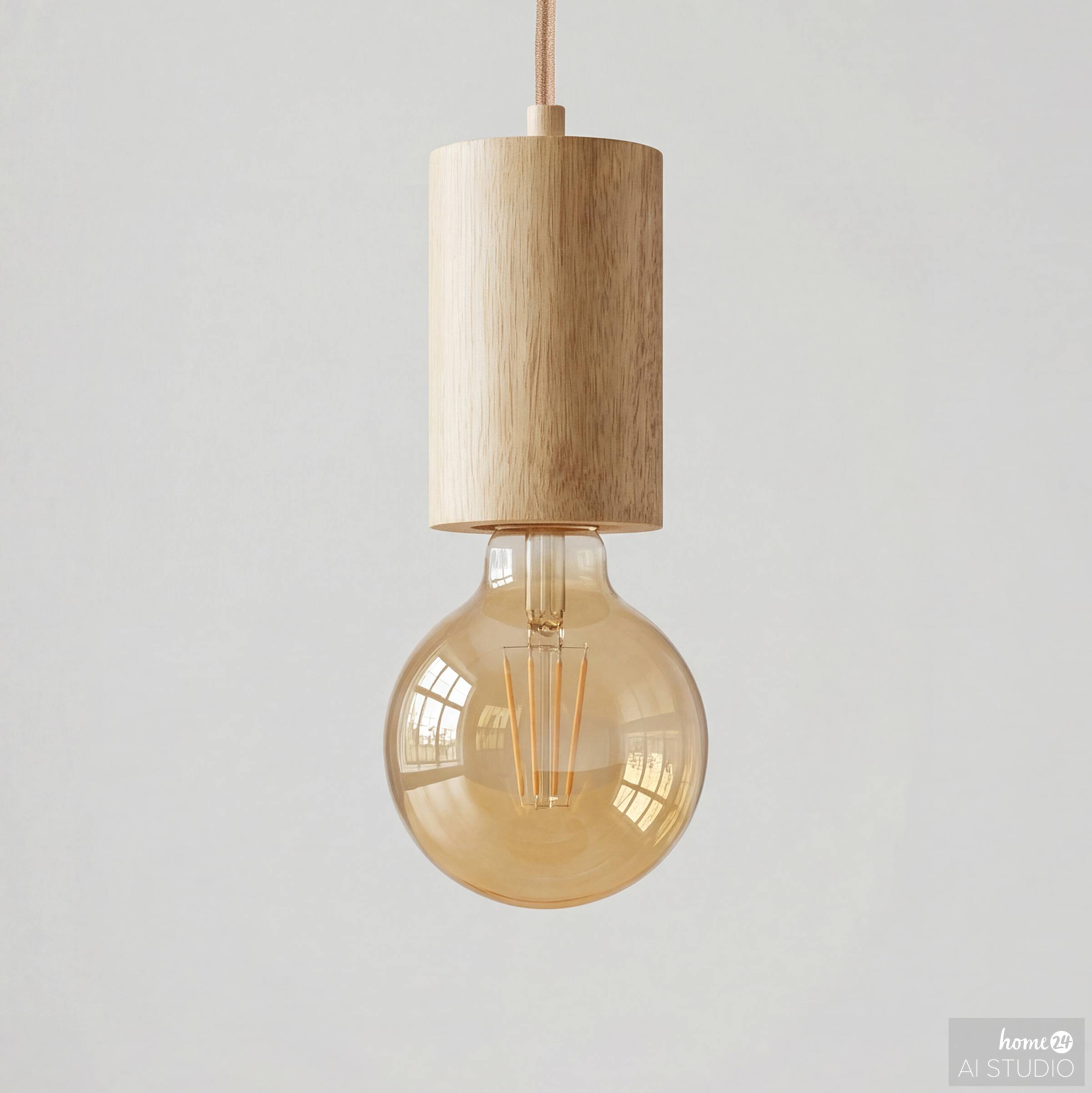 Eluno Pendant Light Solid Pine Iron 1-light