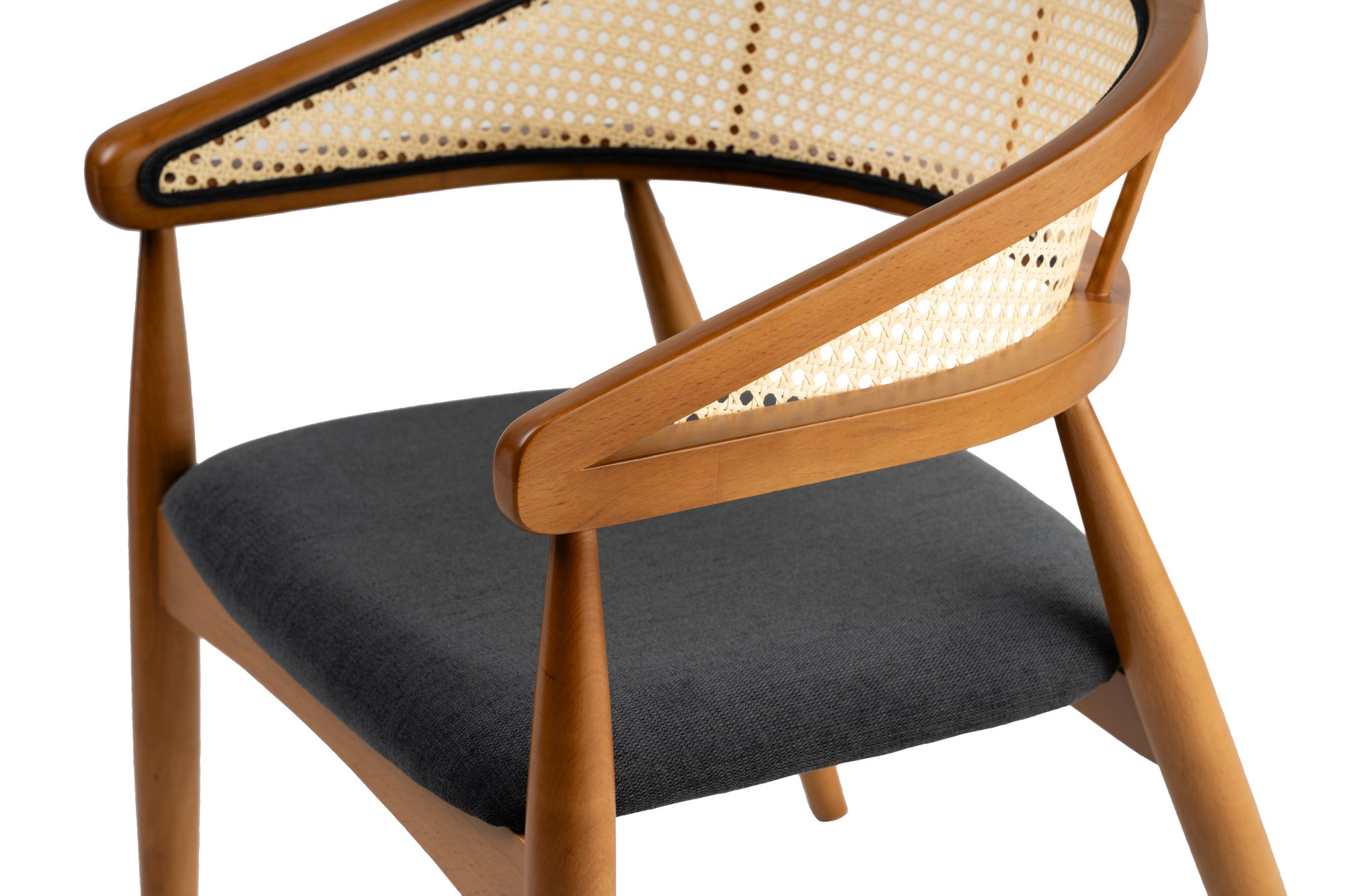 Lima Armlehnstuhl Holzfurnier Grau