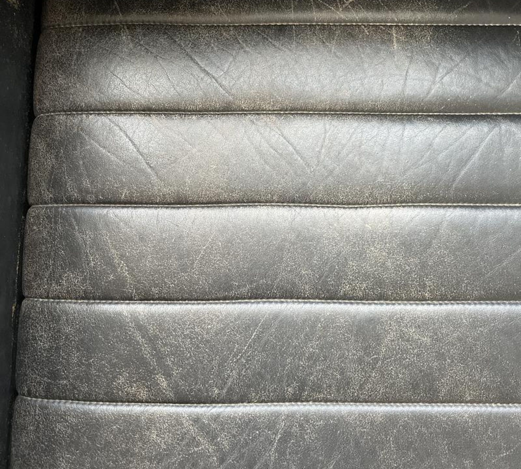 Vintage Sofa 3-Sitzer Leder Schwarz 1960er Jahre