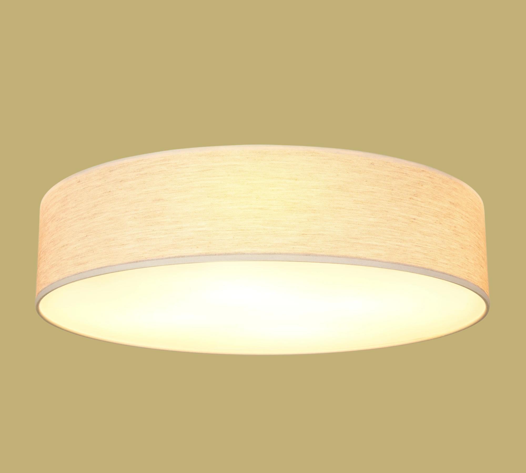 Deckenleuchte 4-flammig Leinenoptik Beige