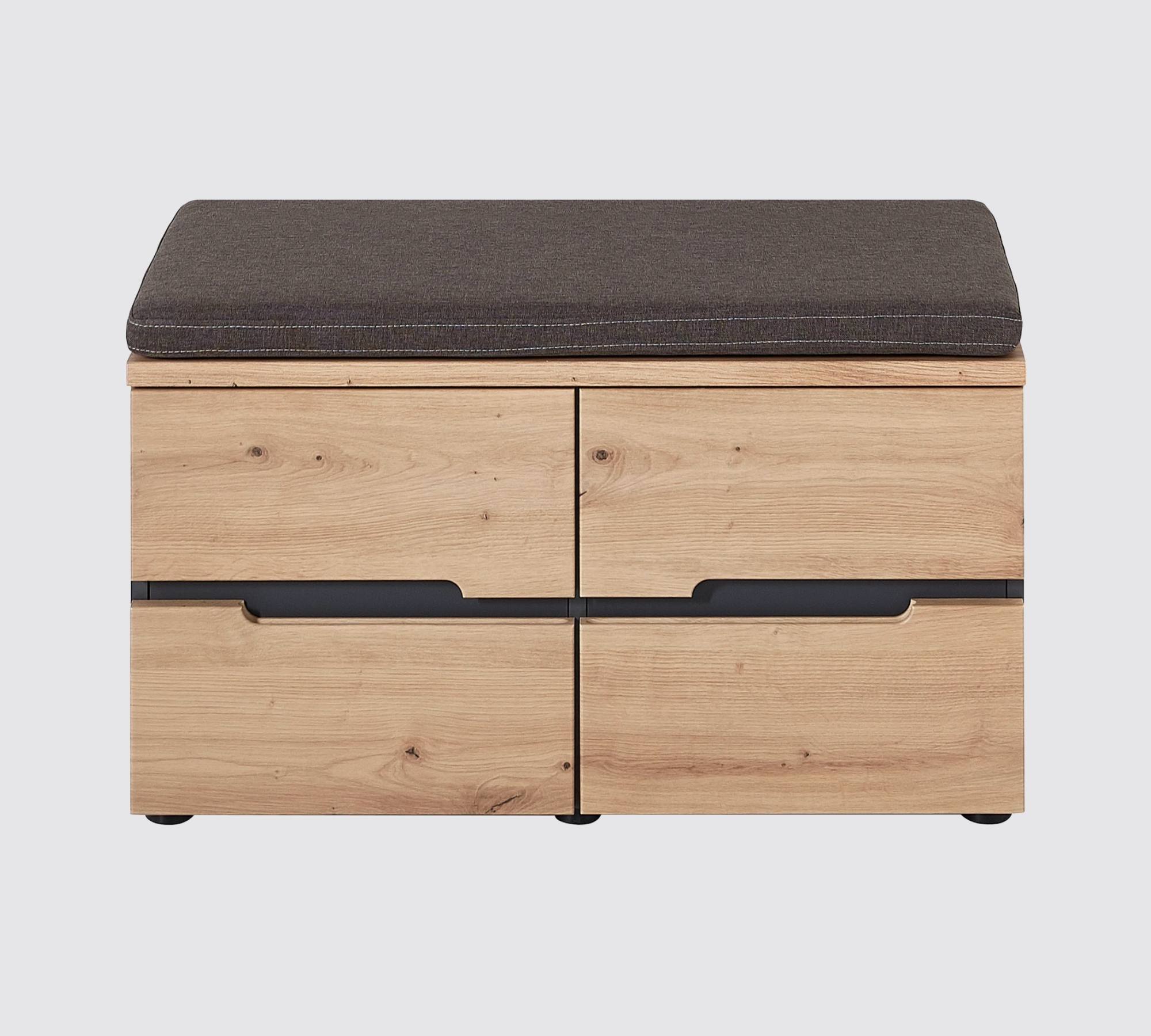 Garderobenbank Eiche Artisan inkl Sitzkissen