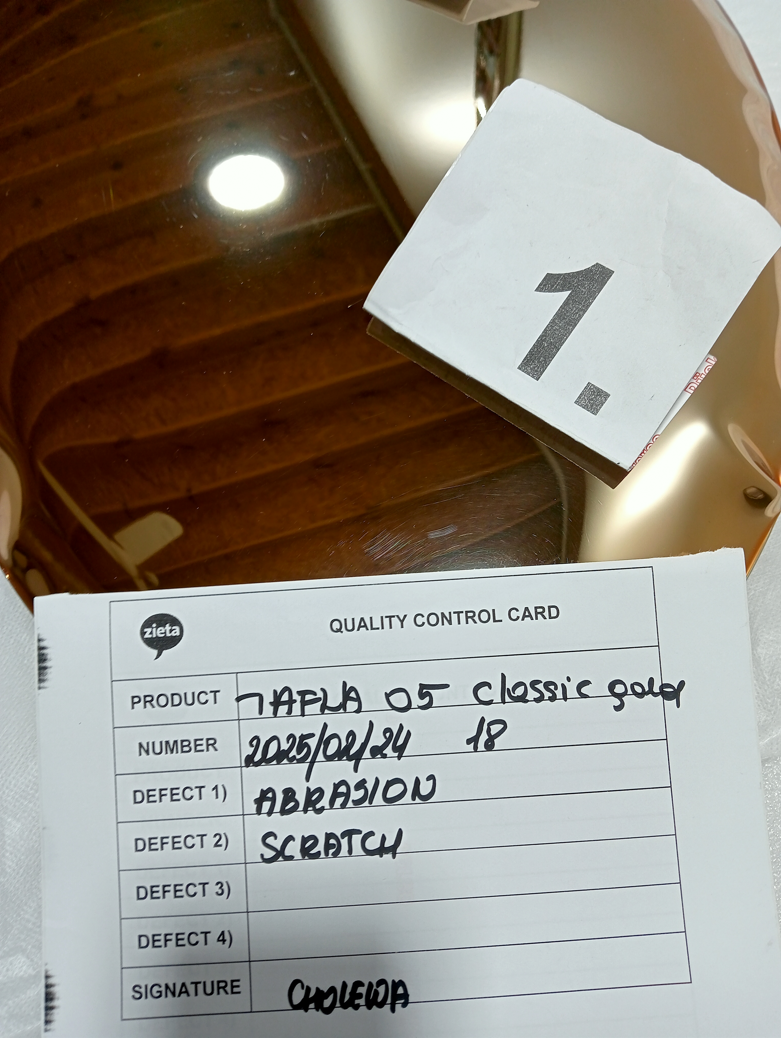 Tafla Specchio O5 Acciaio Inox Oro Classico