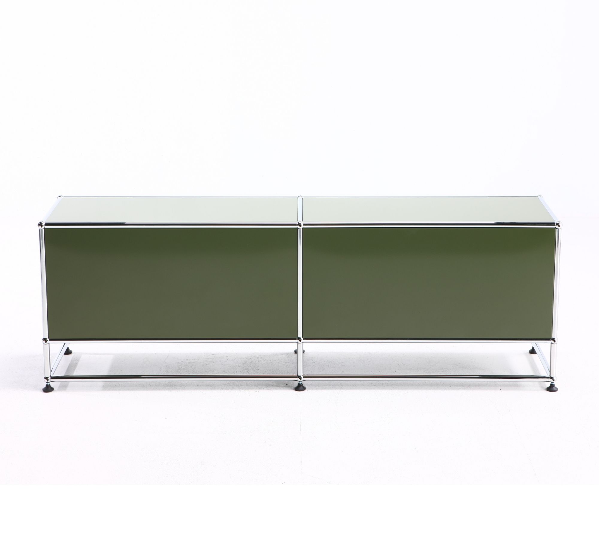 Lowboard 2x1 Mit 2 Schubladen Olivgrün 
