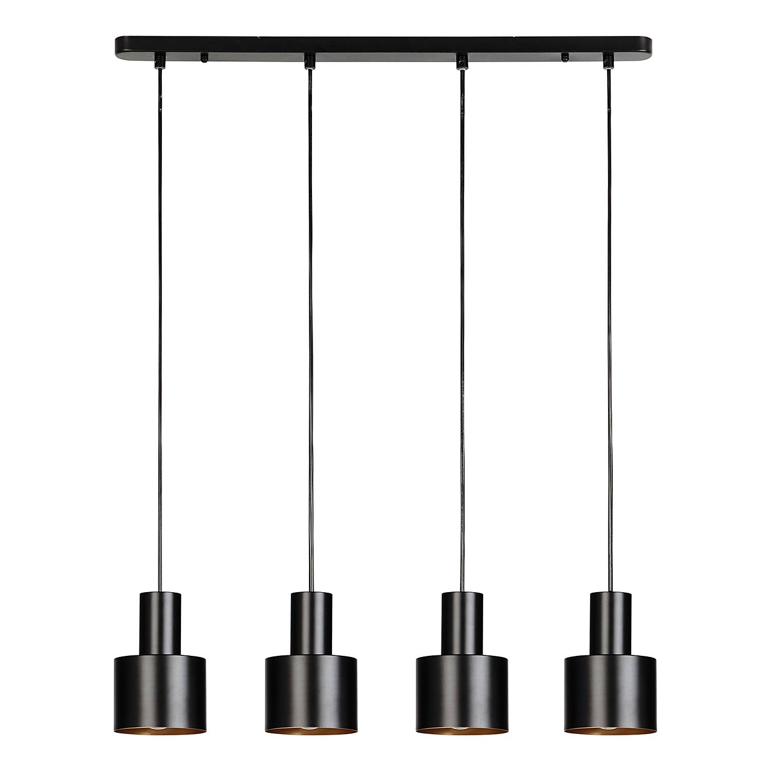 ISAK Pendelleuchte Eisen Schwarz 4-flammig