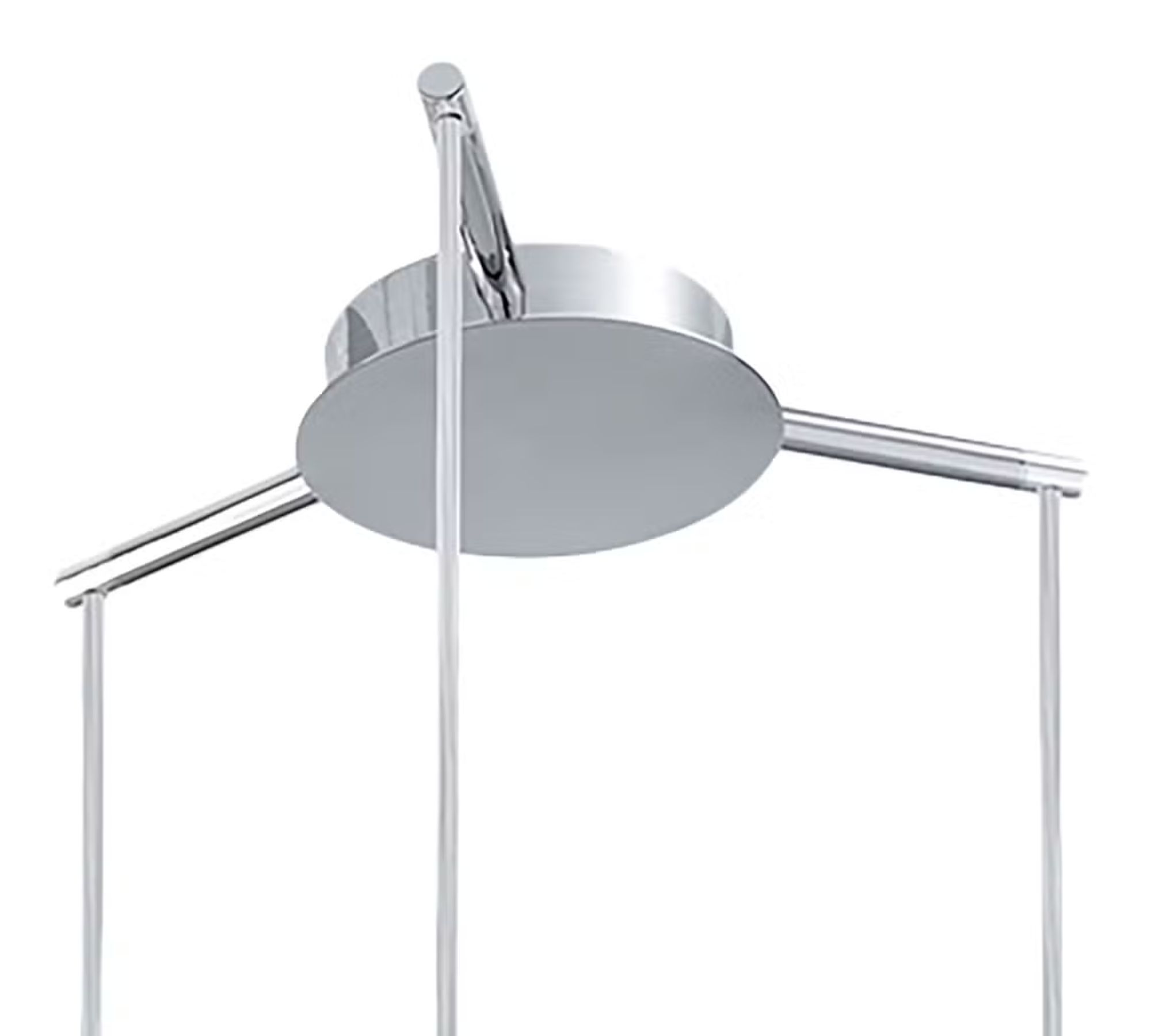 Pendant lamp Bolsano II Glass / Steel 3-light