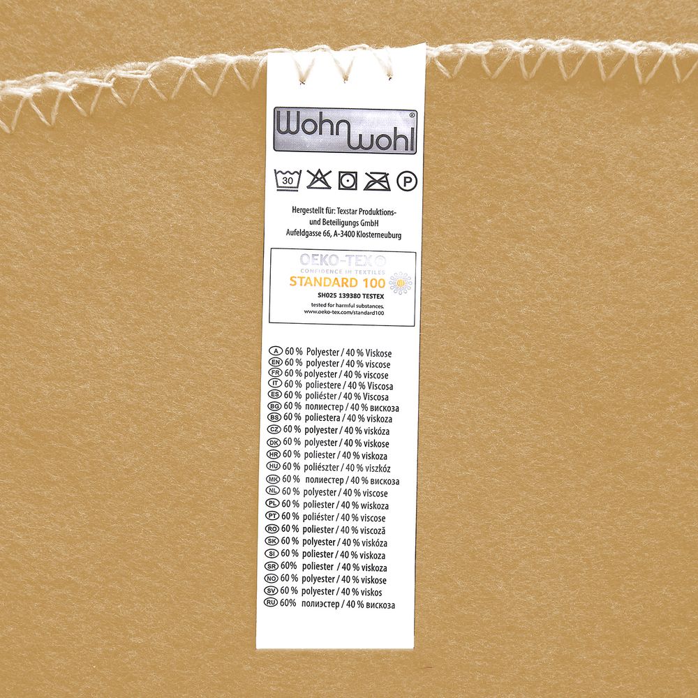 Wohndecke aus Visco Fleece Beige