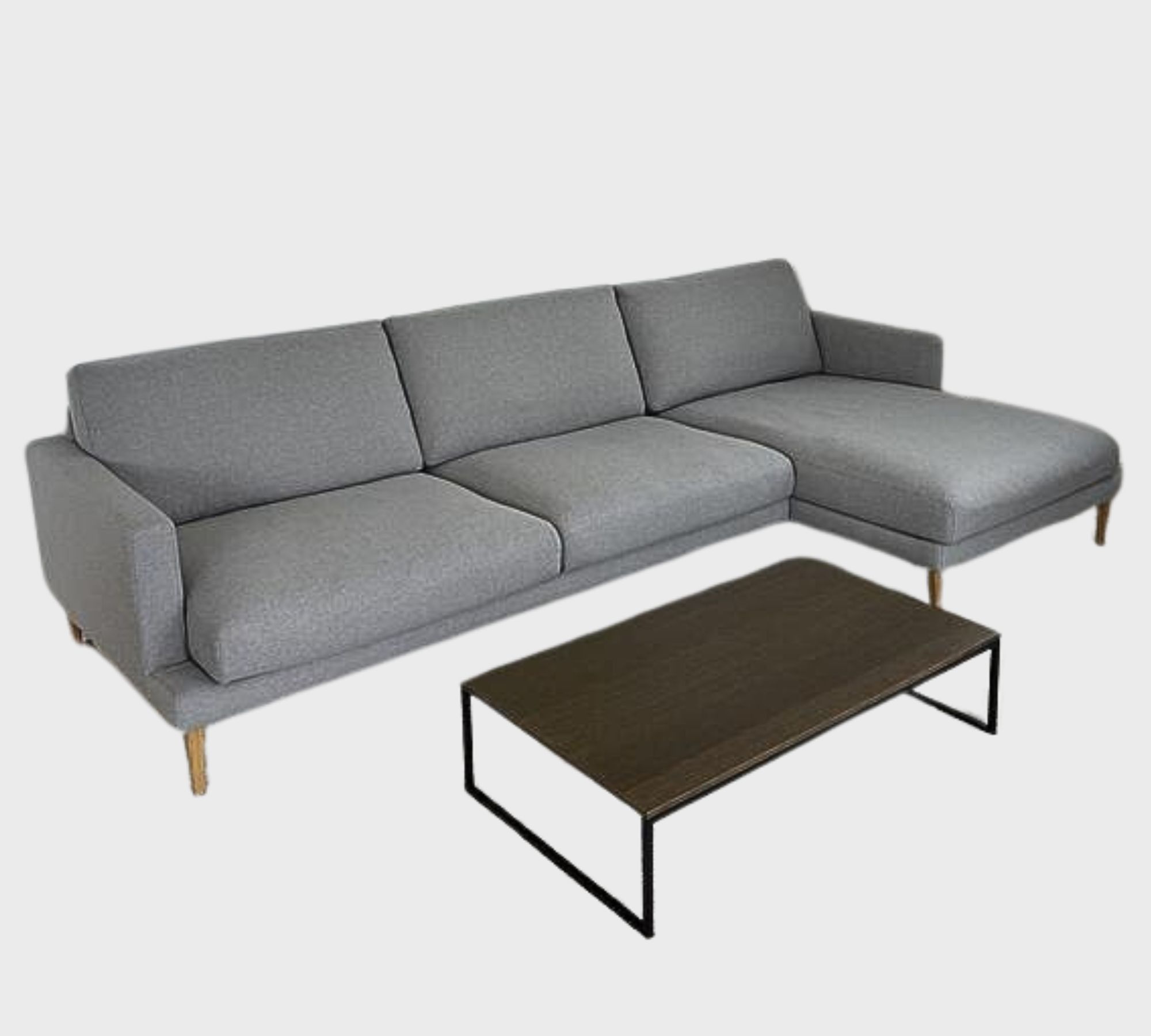 Veneda Sofa 3,5-Sitzer Récamiere Rechts Grau