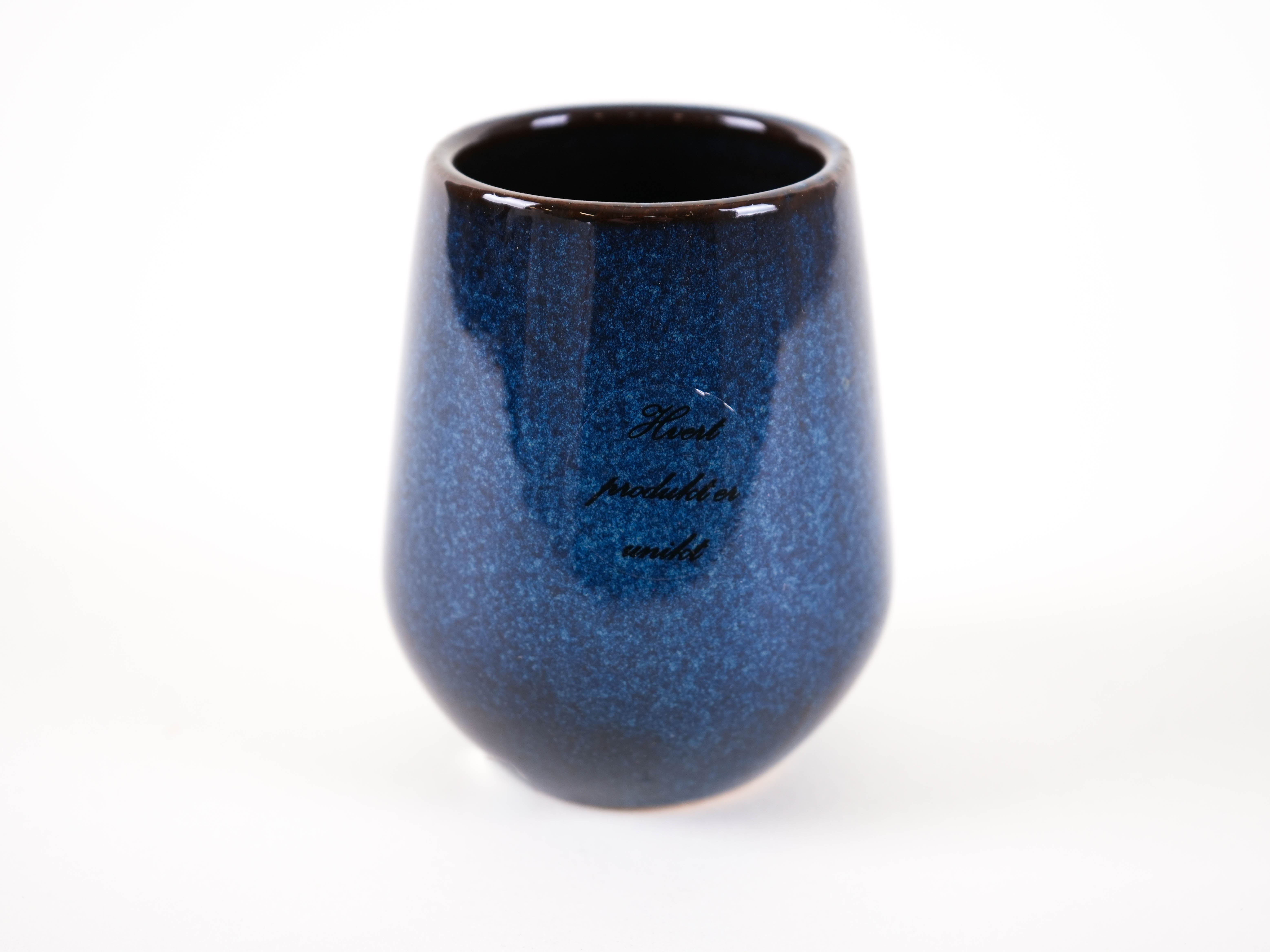  Keramikvase Marineblaue 1970er Jahre