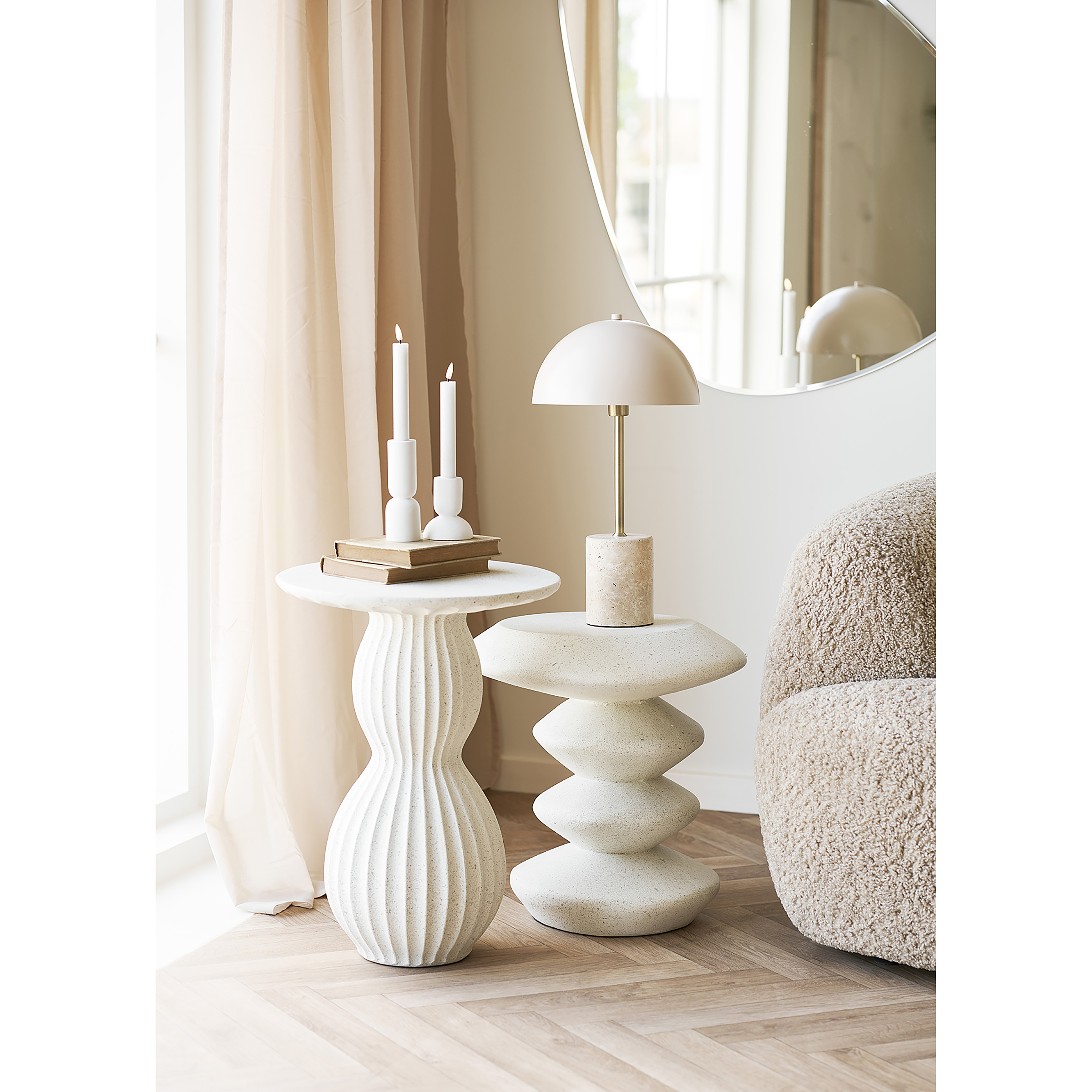 Leahigh Beistelltisch Typ A Weiß