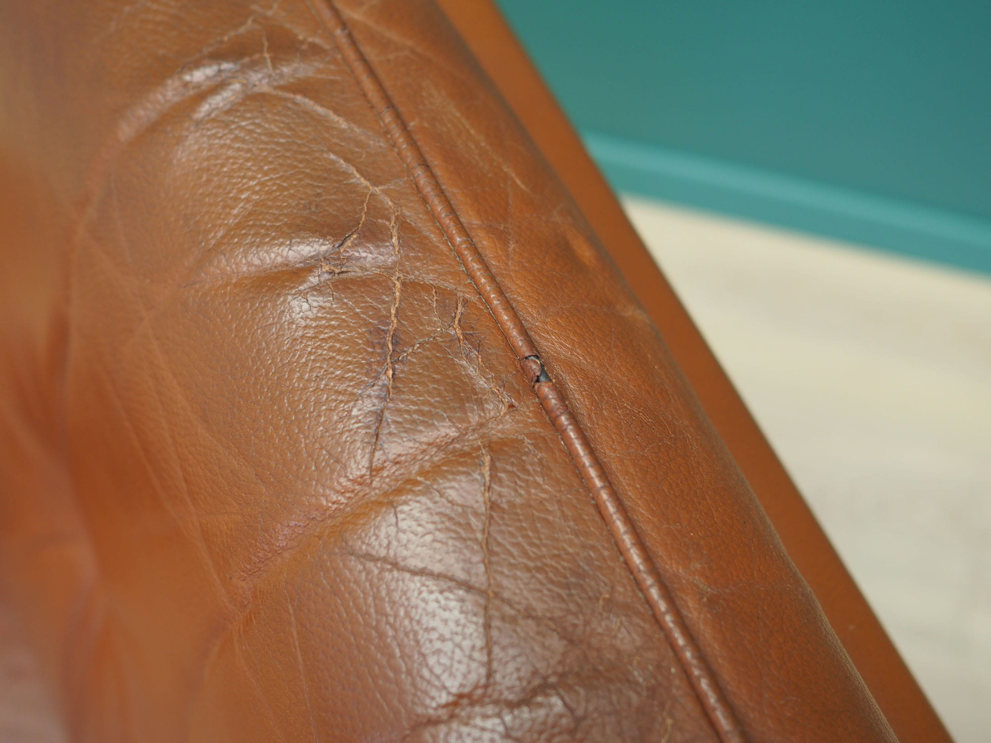 Vintage Armchair Leather Brown 1960s