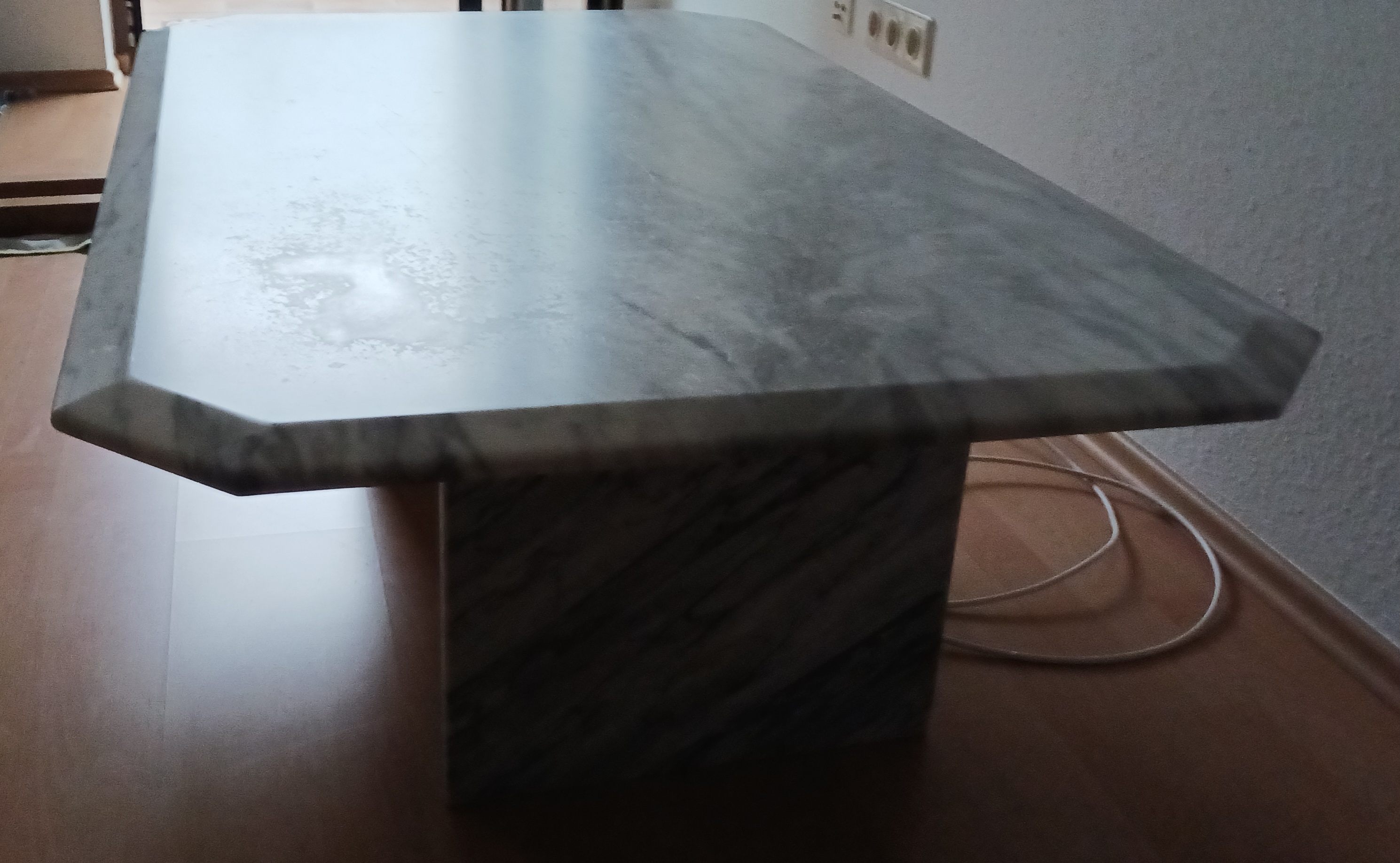 Couchtisch Marmor Grau Weiß 