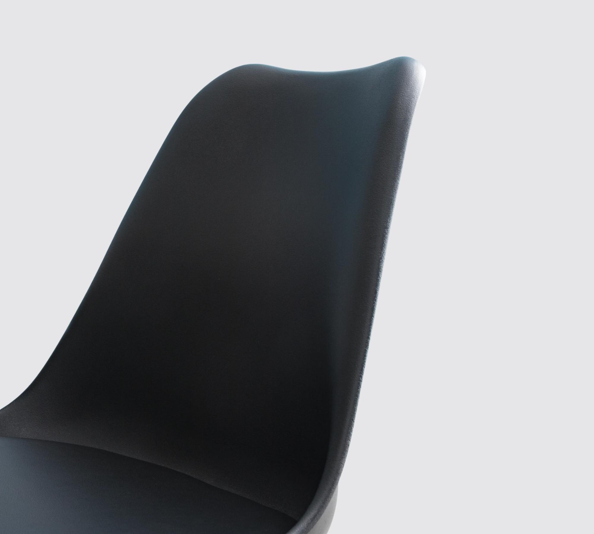 2x Scandi-Style Esszimmerstuhl Schwarz
