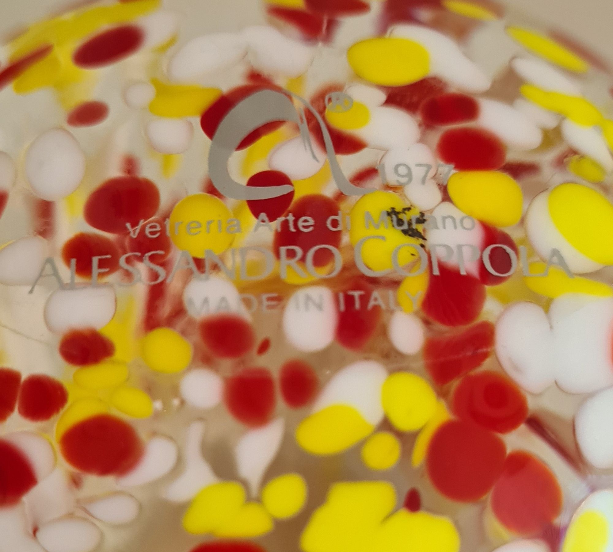Glasfigur Pilz Muranoglas Mehrfarbig