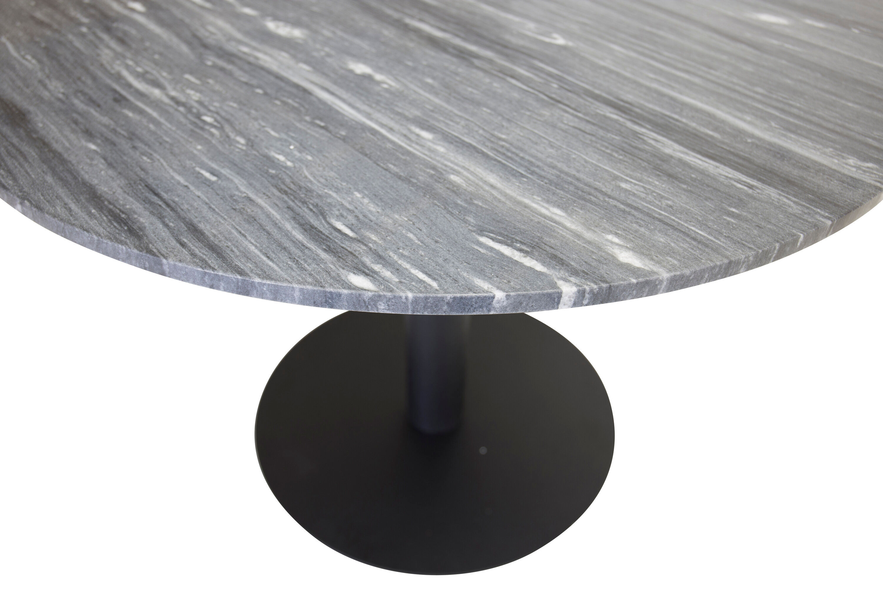 Estelle Dining Table Marble Grey Ø106cm