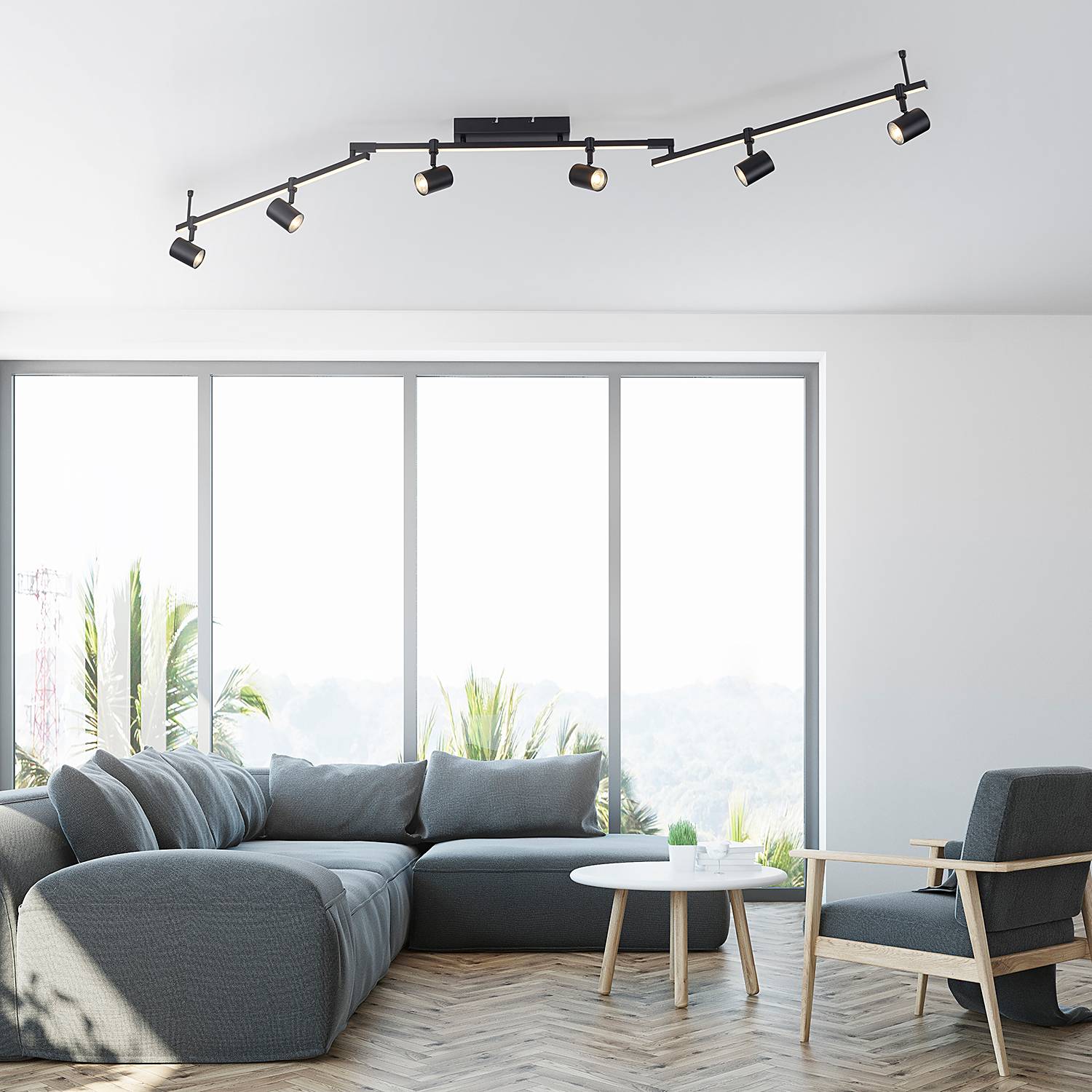 Barik Deckenleuchte Eisen Aluminium Polycarbonat