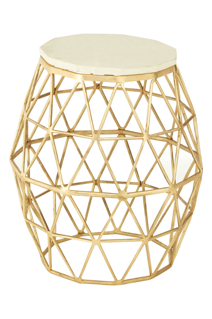Templar Side Table Aluminum Stone Gold