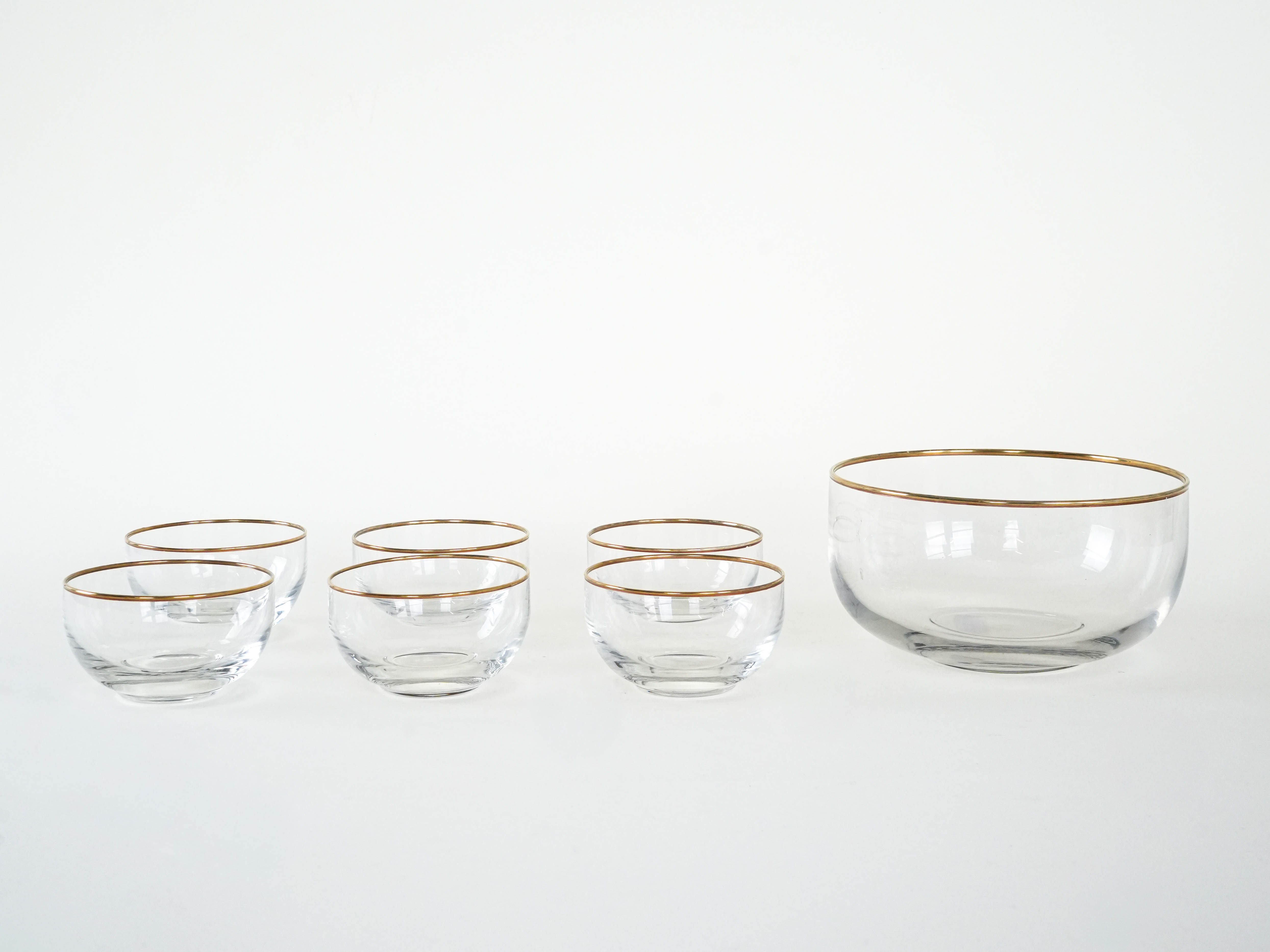 Glasservier-Set 1970er Jahre