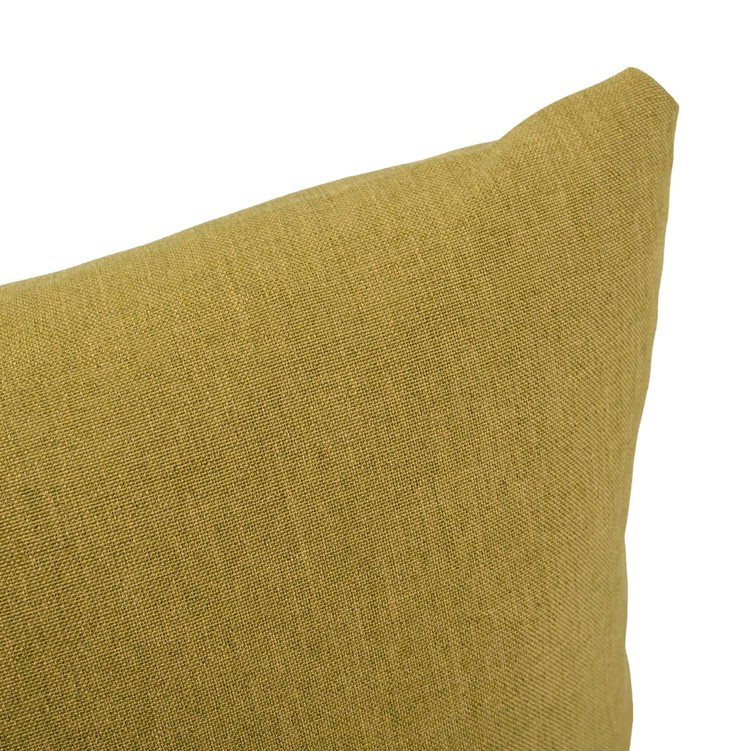 2x Milano Kissenbezug Kunstfaser Khaki 50 x 50 cm