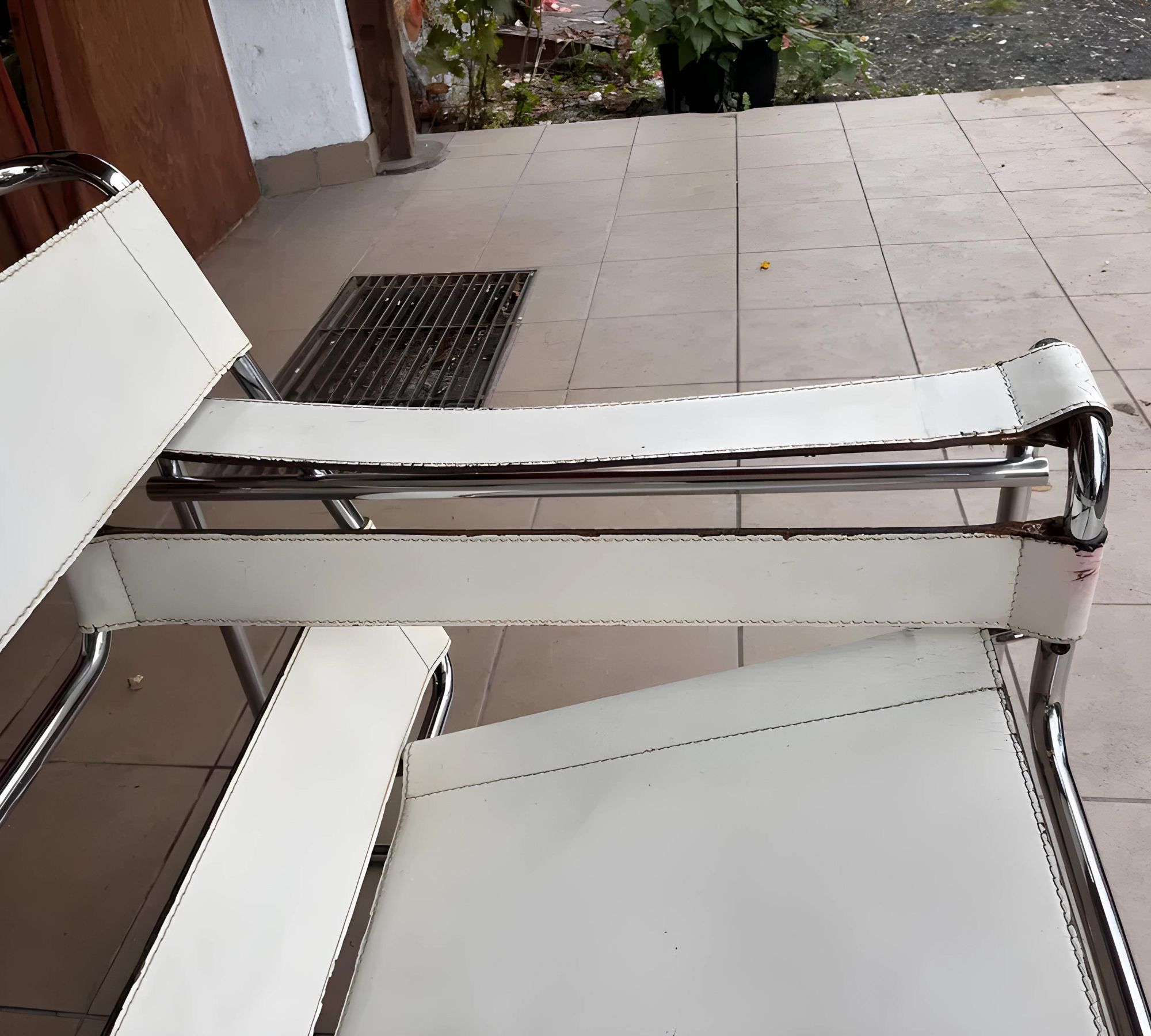 Vintage Marcel Breuer Wassily Chair Weiß 1960er Jahre