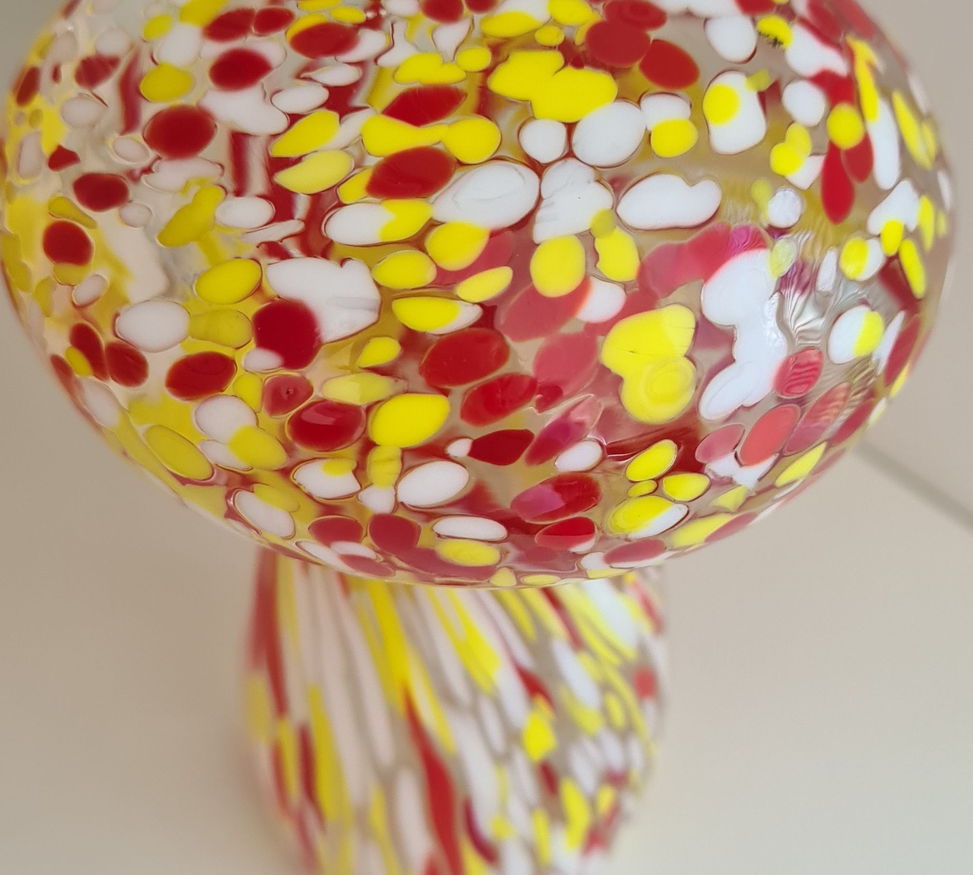 Glasfigur Pilz Muranoglas Mehrfarbig