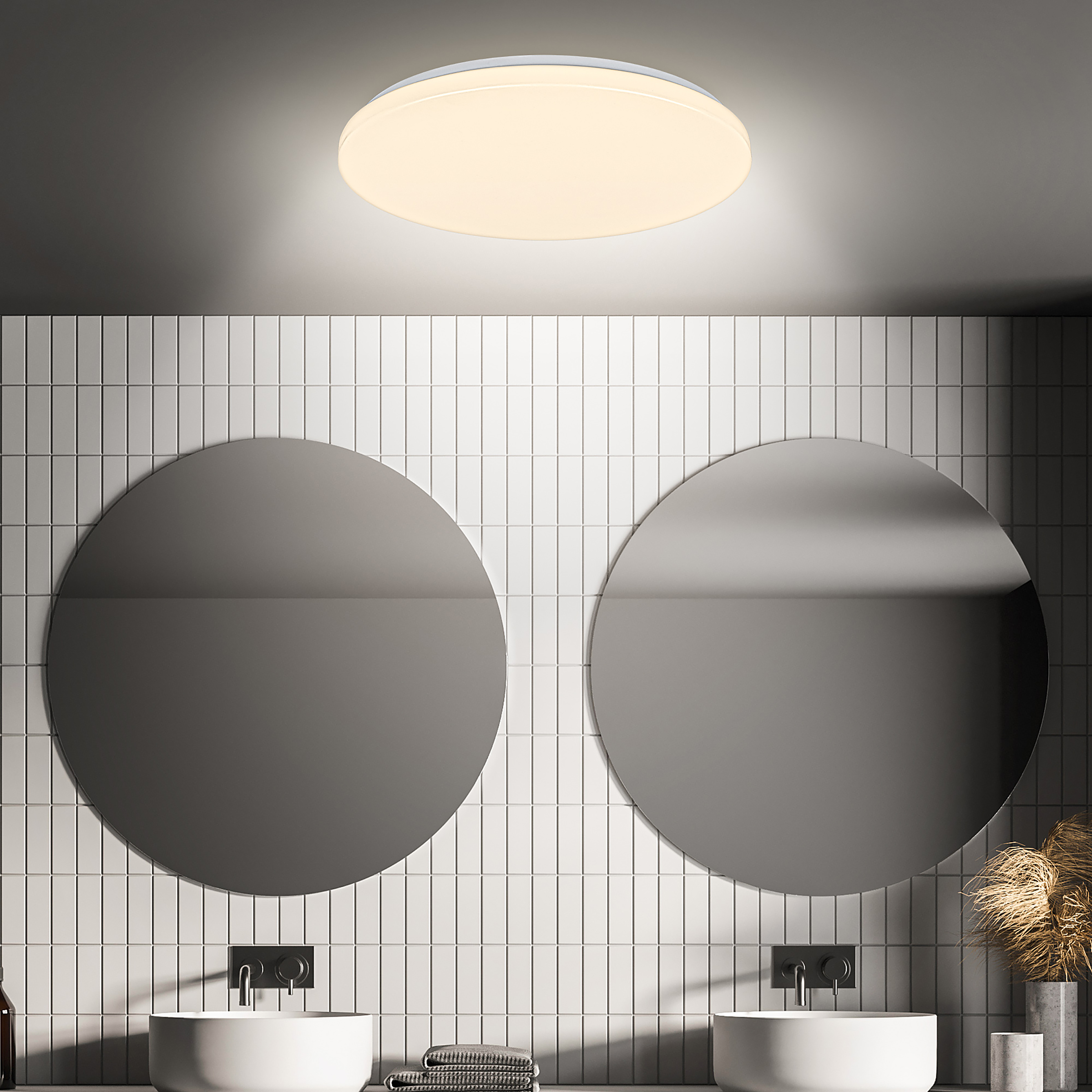 LED Deckenleuchte Walk Weiß Ø 27cm