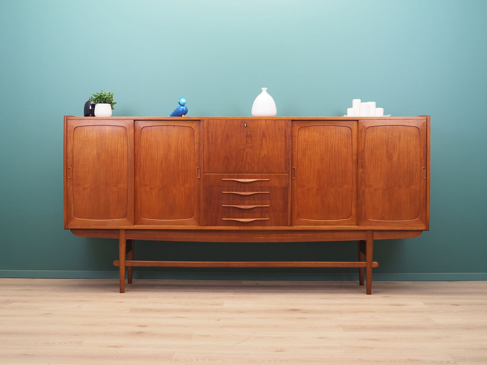 Vintage Sideboard Teakholz Braun 1960er Jahre