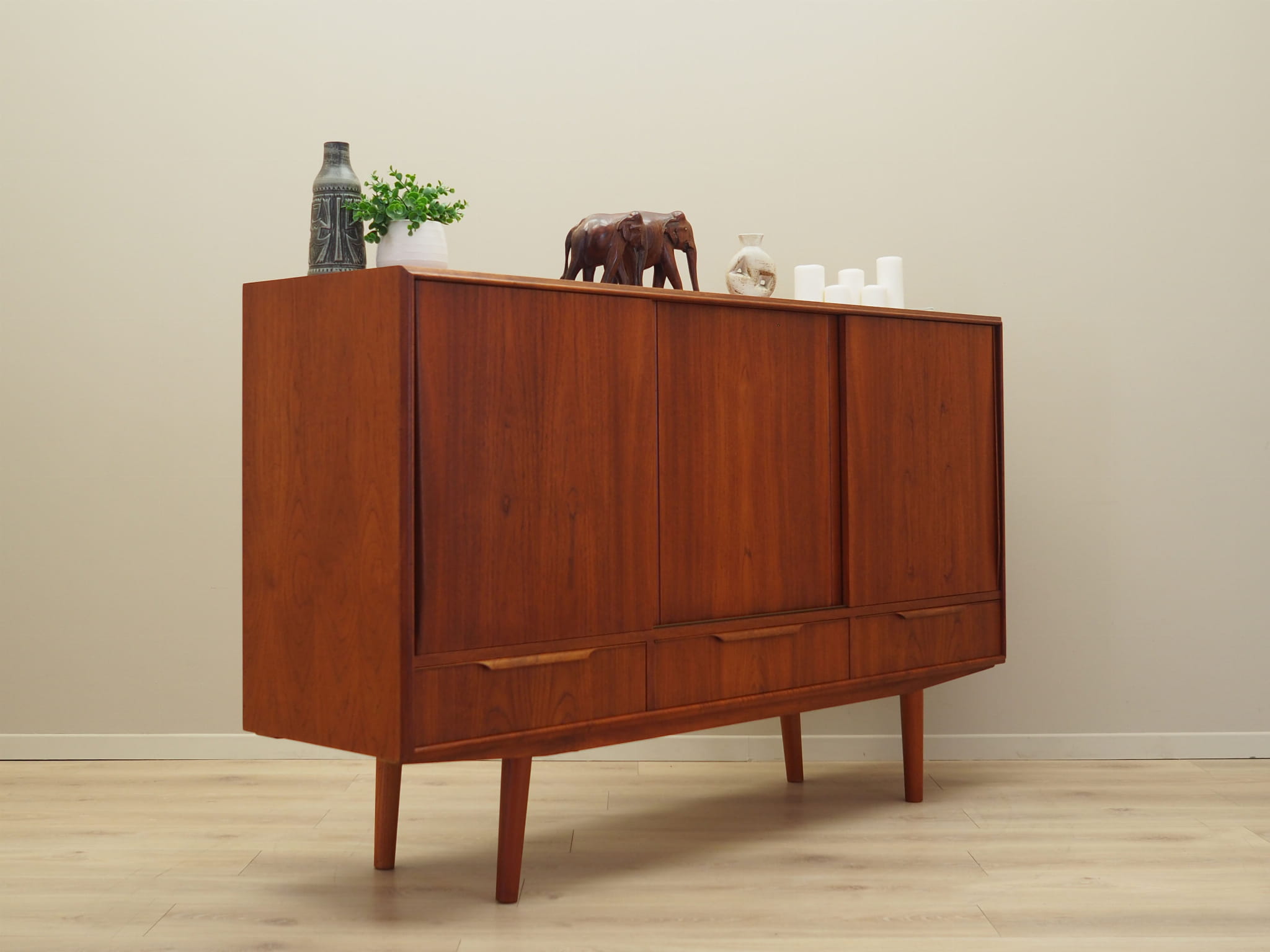Highboard Teak Brown 1970s