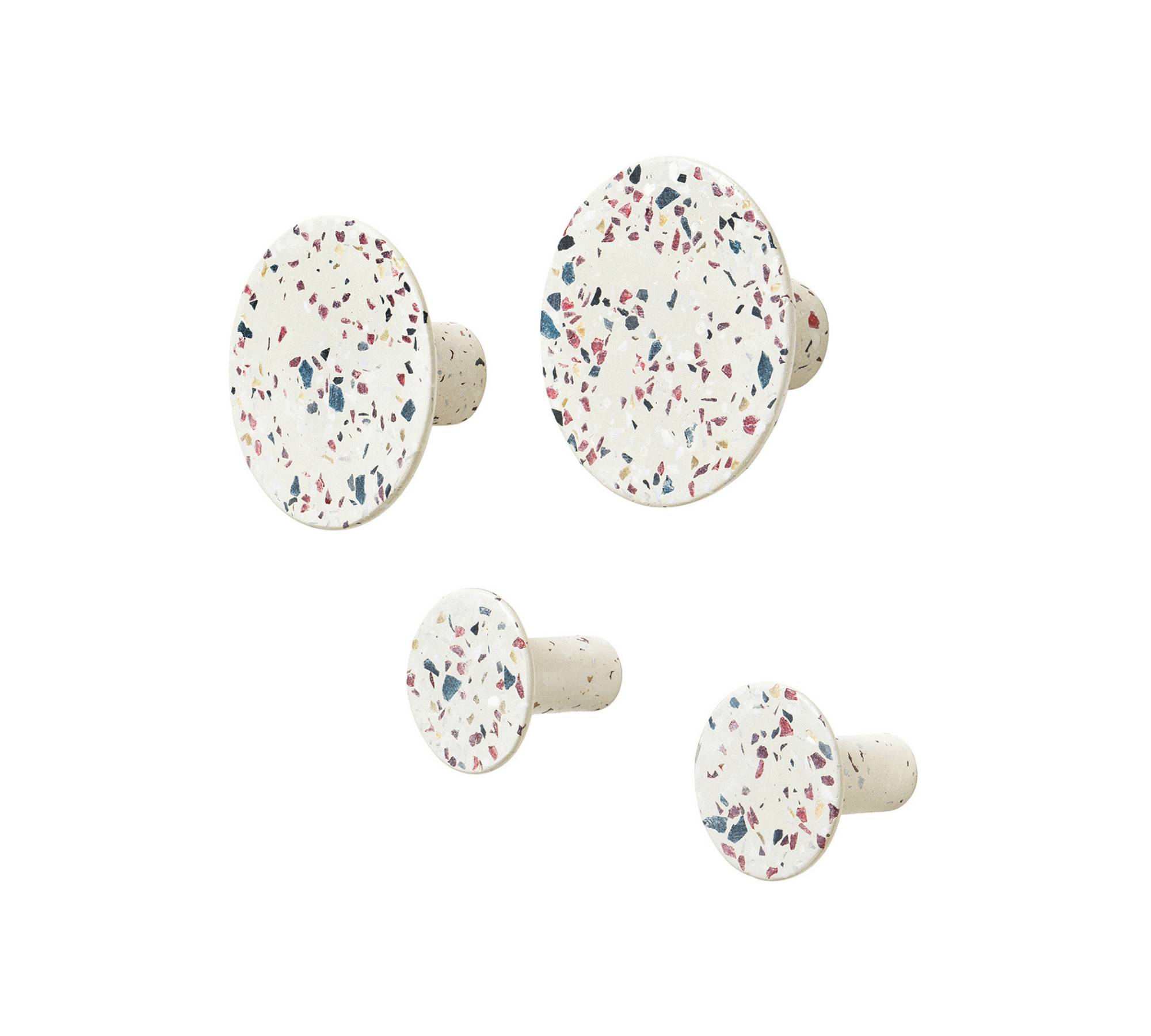 4x Ponto Wandhaken Terrazzo