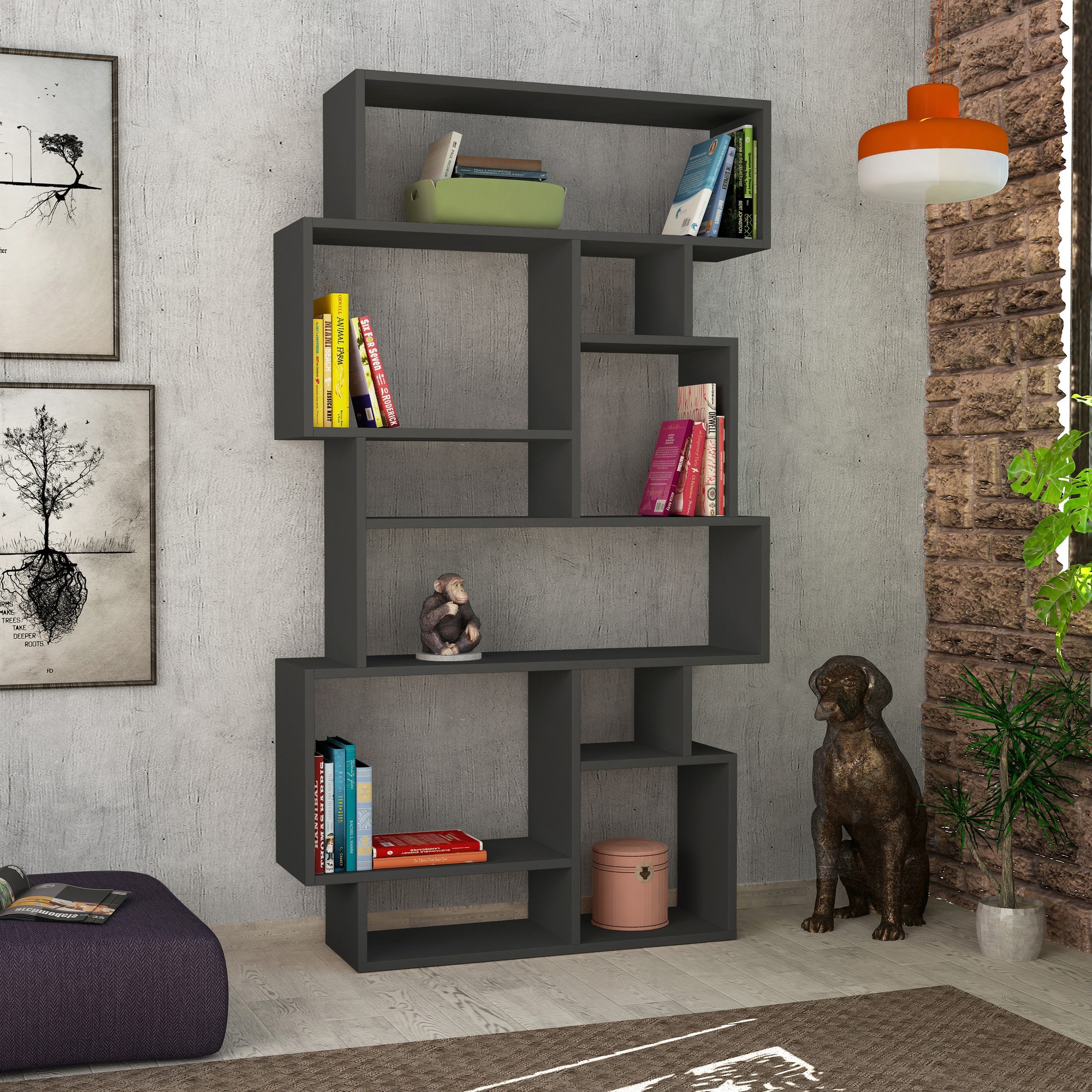 Karmato Bookshelf Anthracite