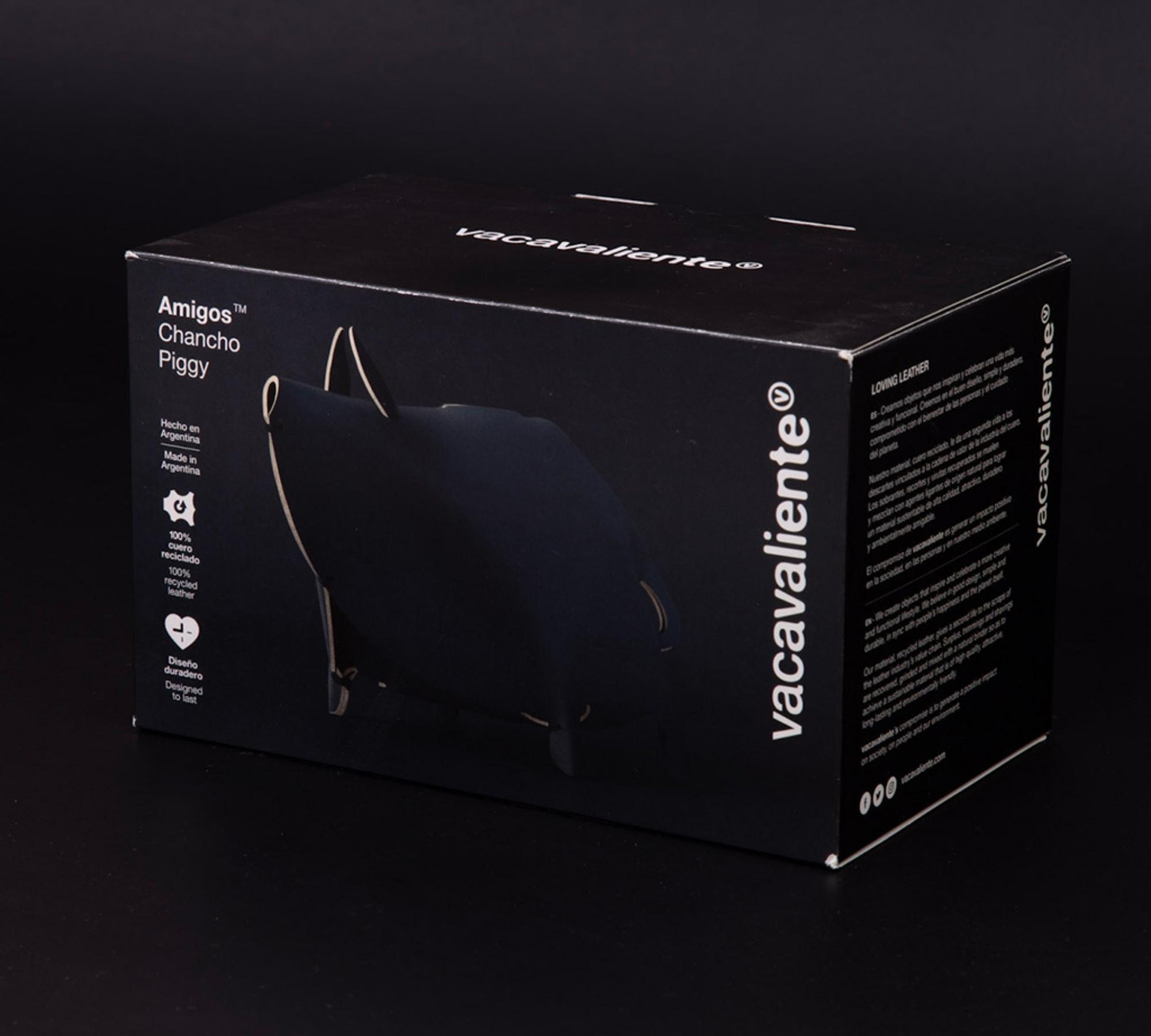 Sparschwein aus 100% Recyceltem Leder aus Spanien Braun