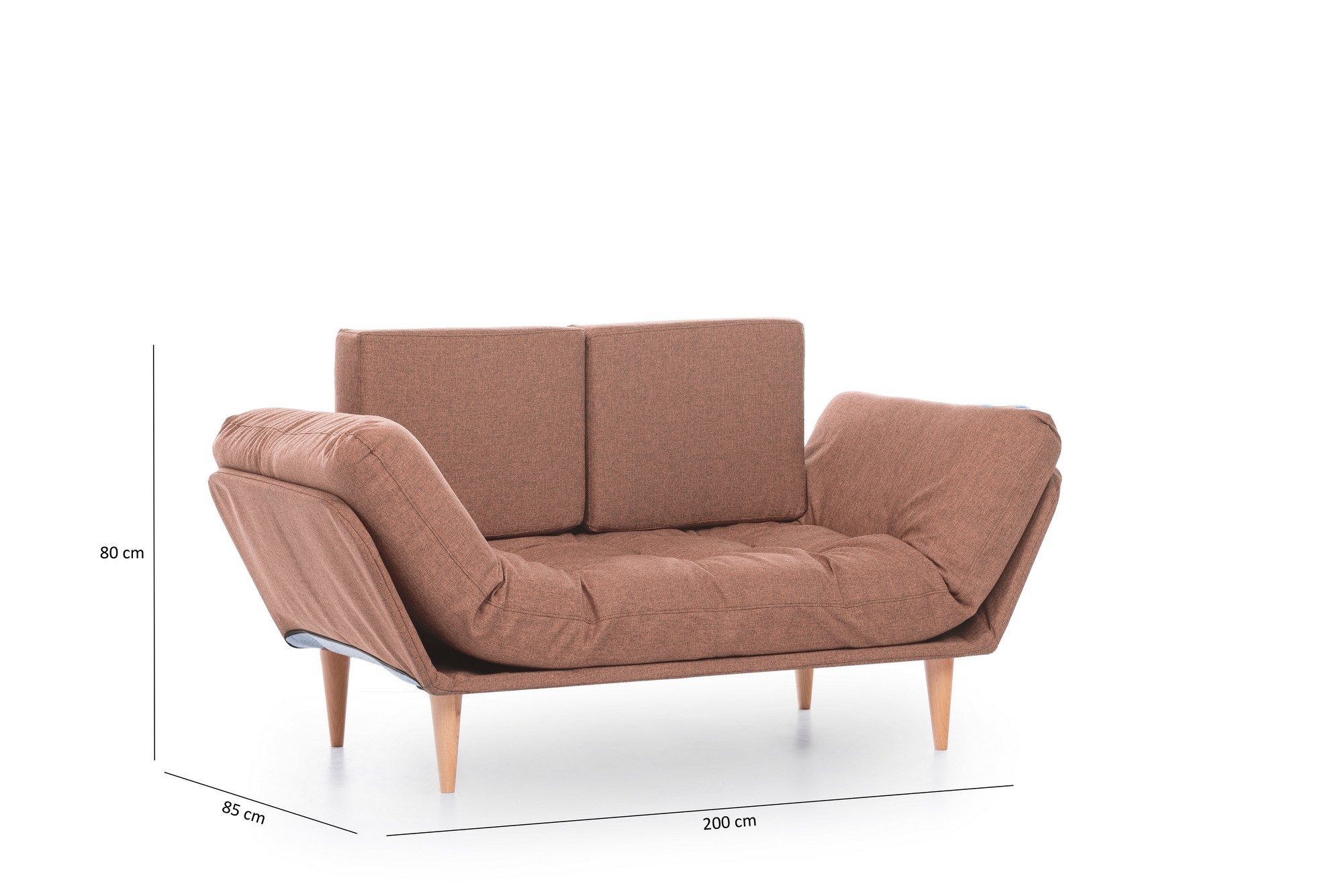 Nina Daybed Schlafsofa 3-Sitzer Hellbraun