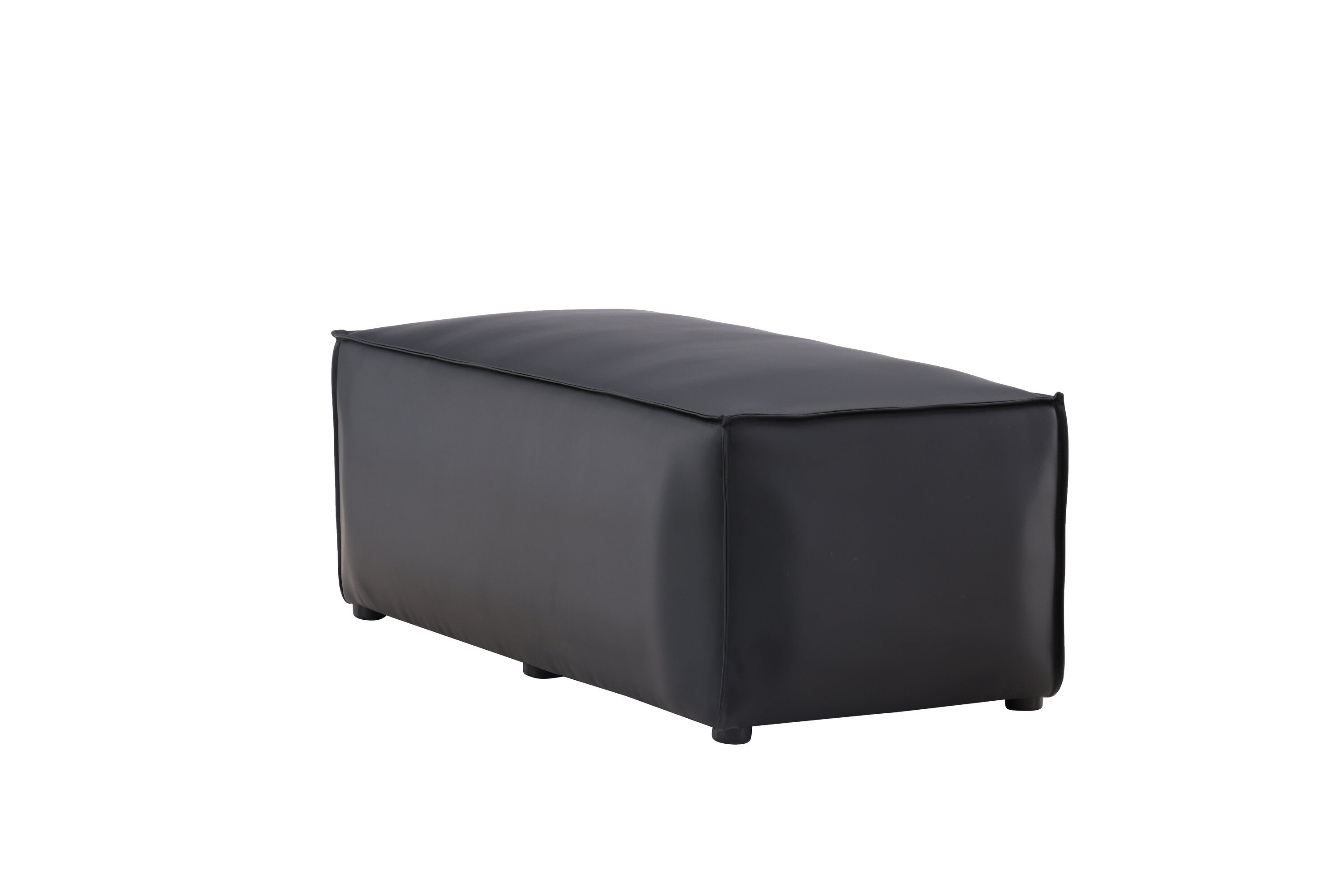 Palermo  Pouf  PU  Mattschwarz
