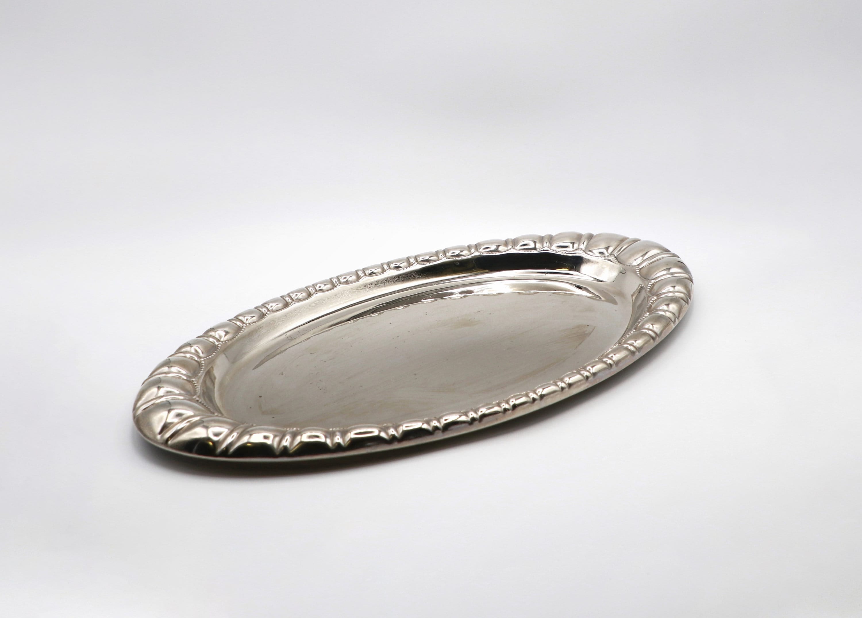 Vintage Tray Silver-plated Metal 1980s