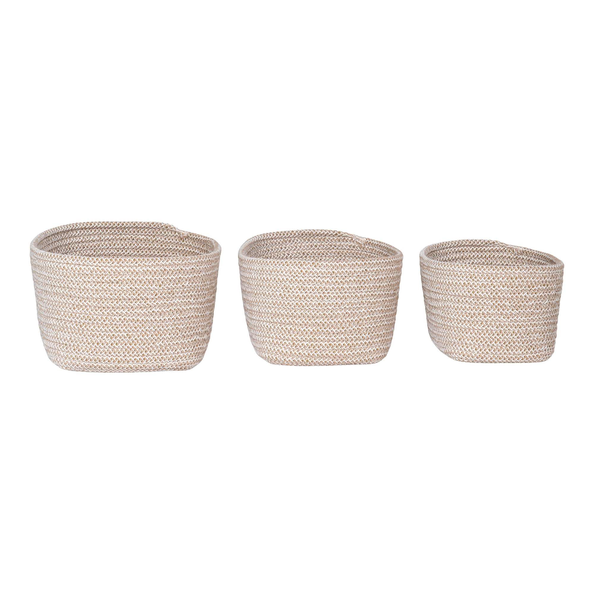 Cadima Korbset 3-tlg Baumwolle Beige