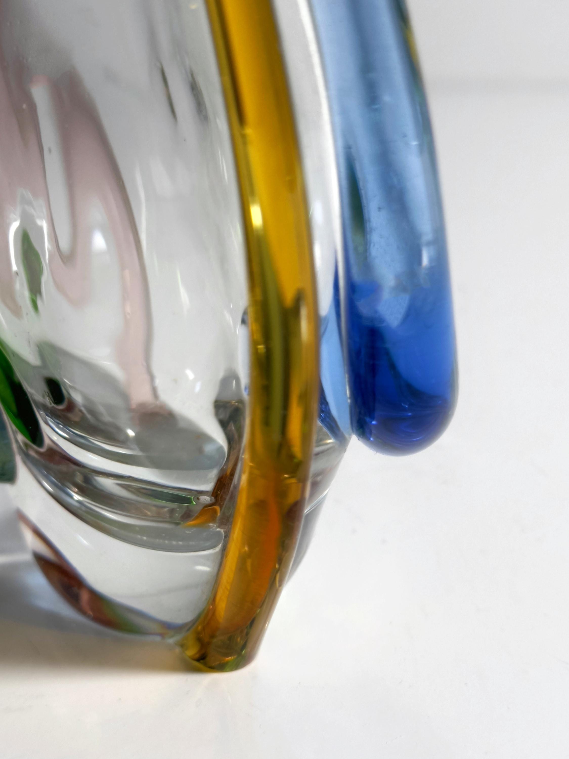 Vintage Rhapsody Vase Glas 50er Jahre