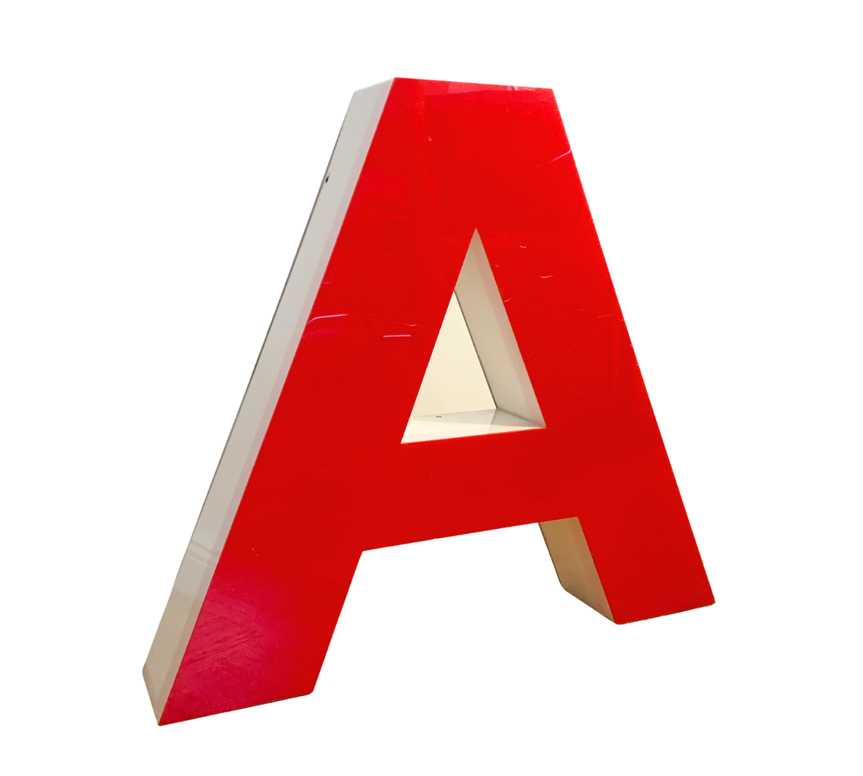 Leuchtbuchstabe A Metall Rot