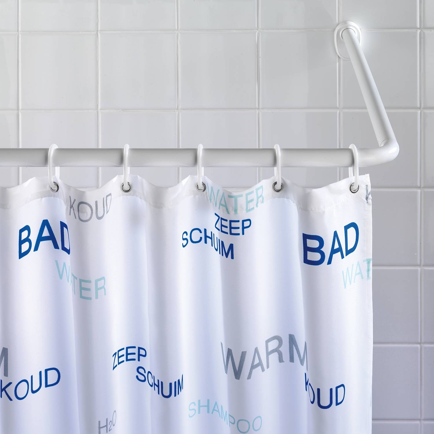 Winkelstange Universal Aluminium / ABS-Kunststoff Weiß