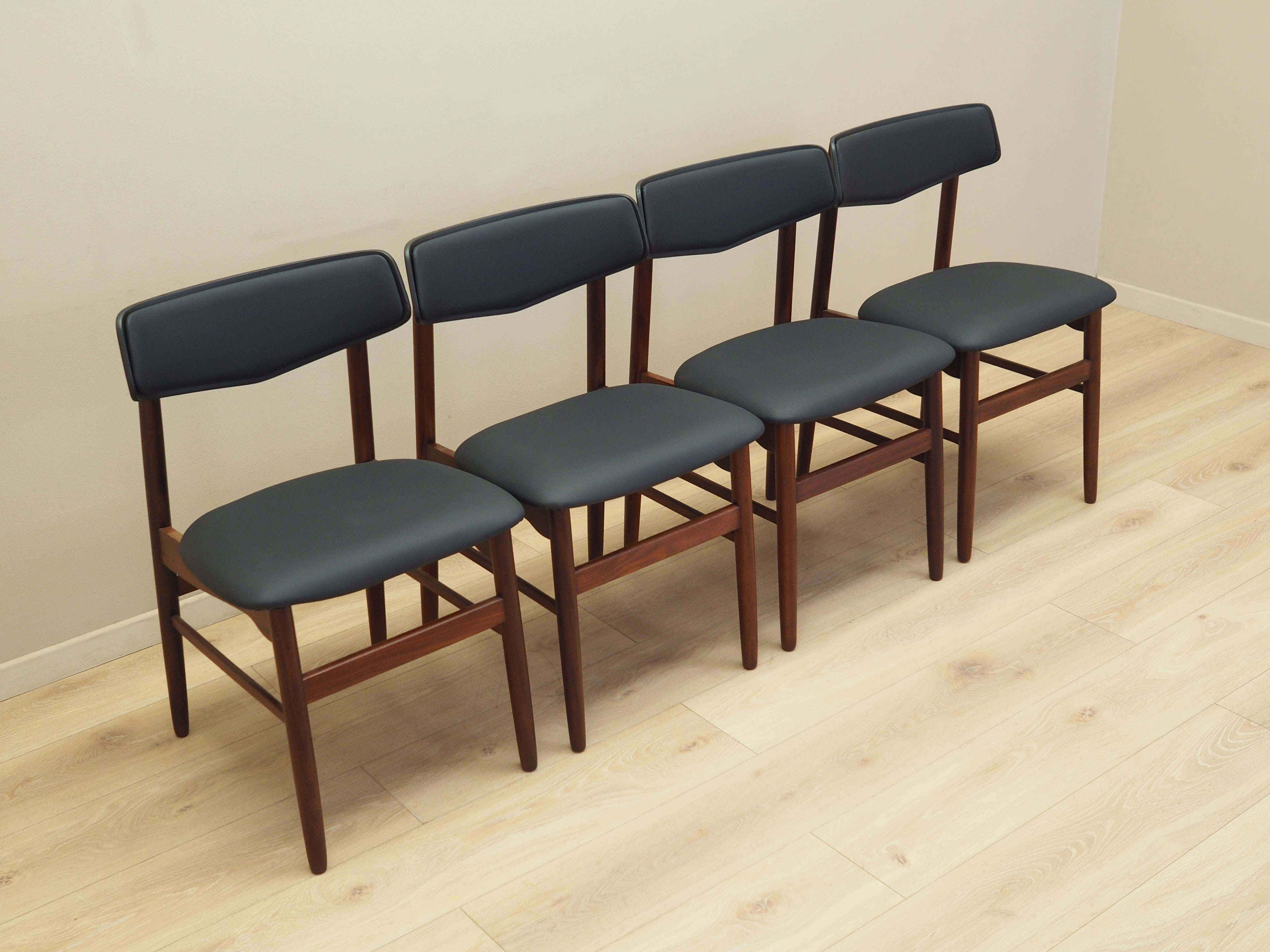 4x Vintage Dining Chair Teak Wood 1960s