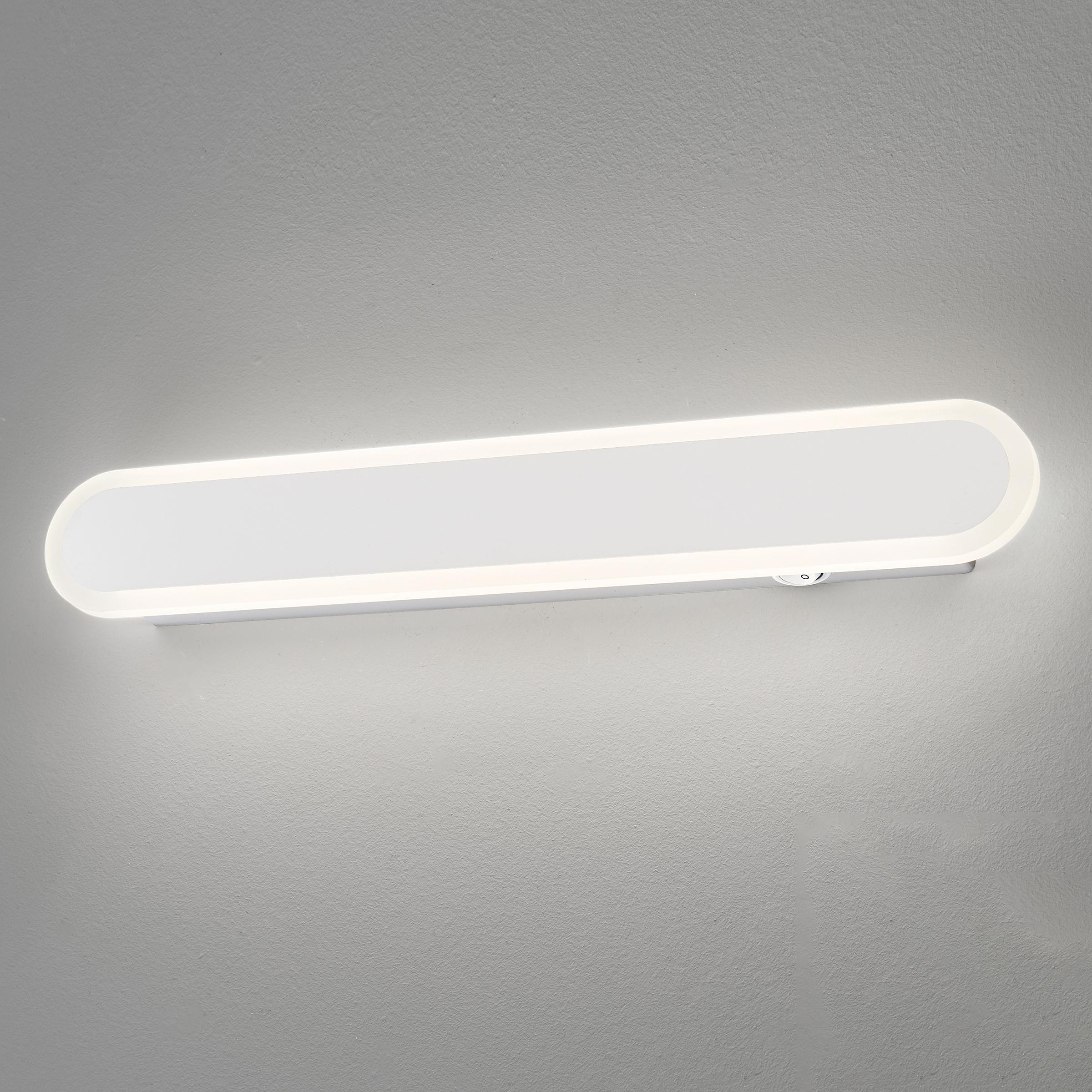 Stretto LED wall lamp iron acrylic glass white