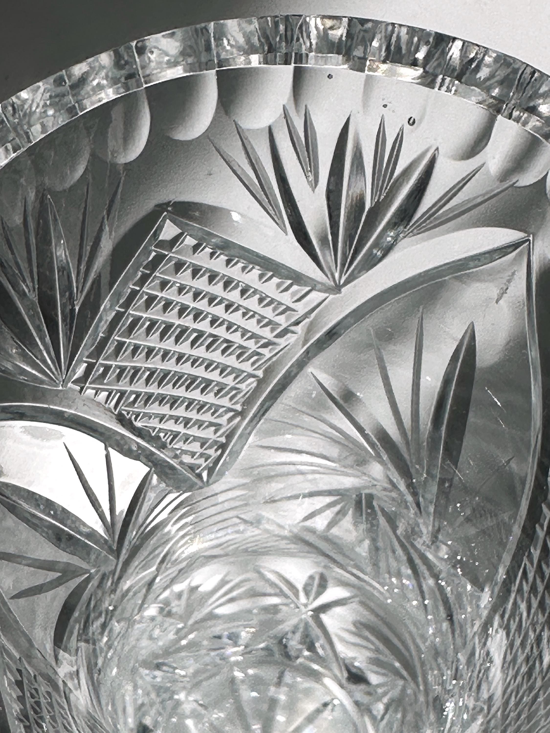 Vintage Blumenvase Bleikristall 1970er Jahre