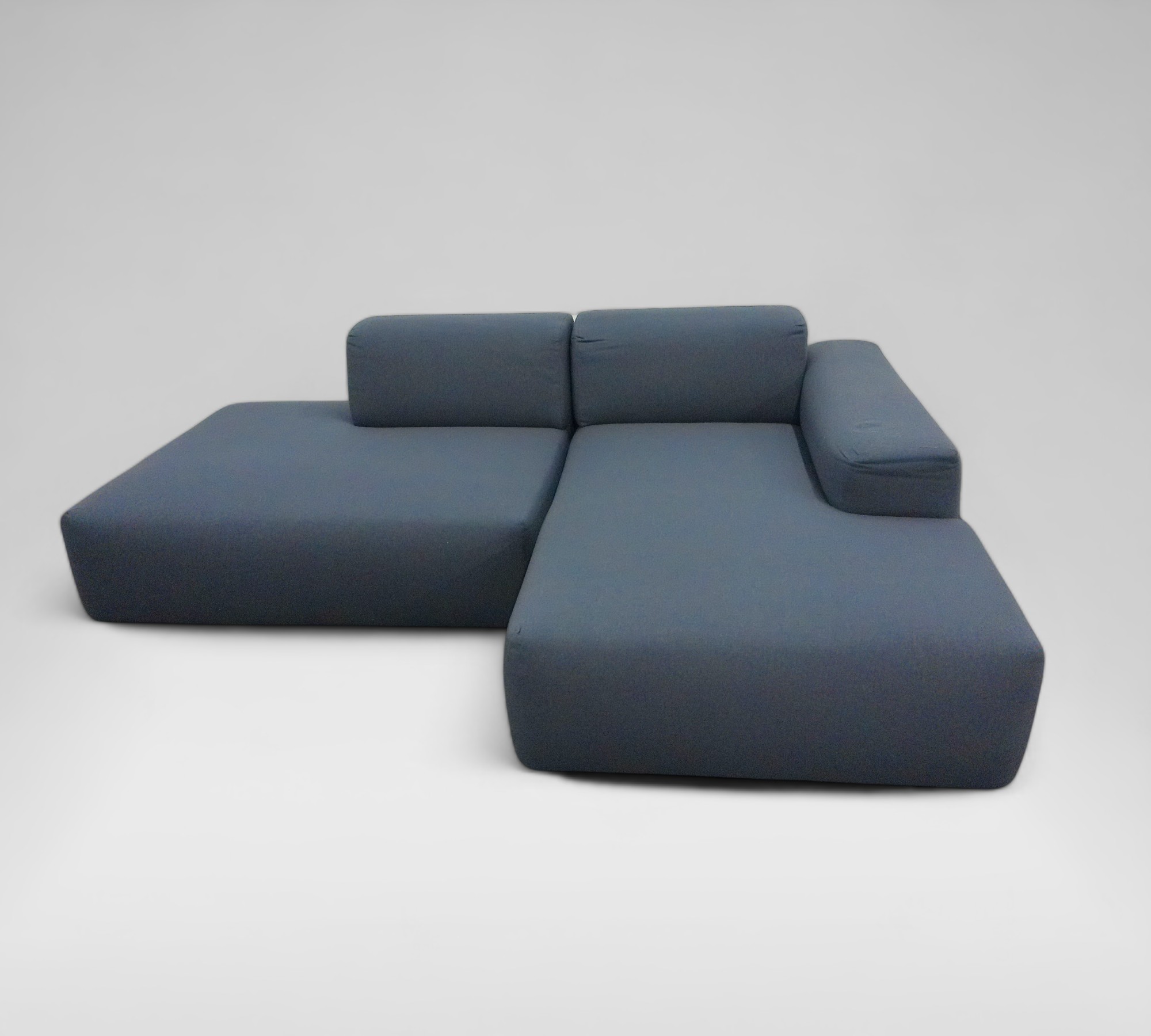Pyllow Corner Sofa Chaise Lounge Right Blue