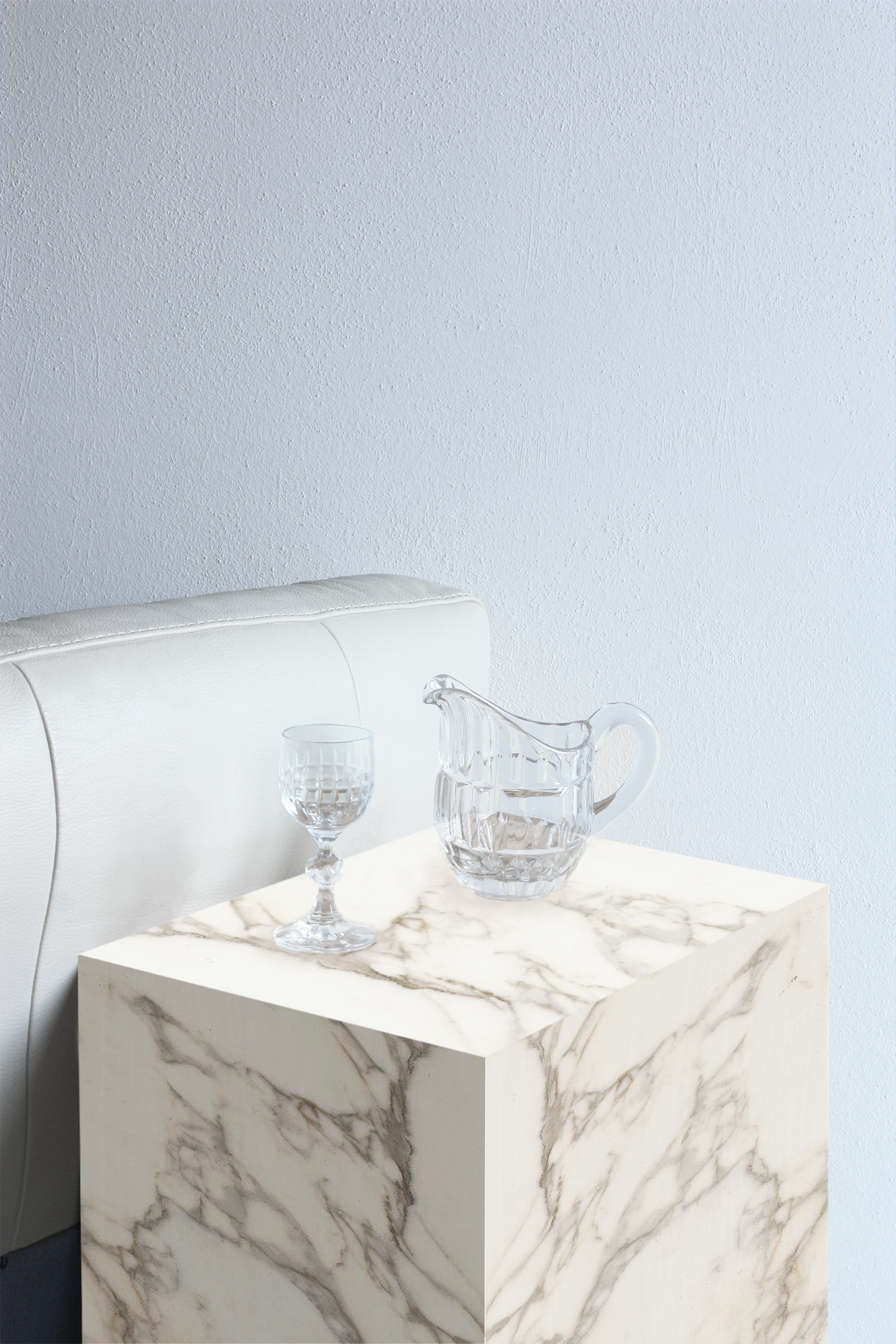 Side table Calacatta marble White