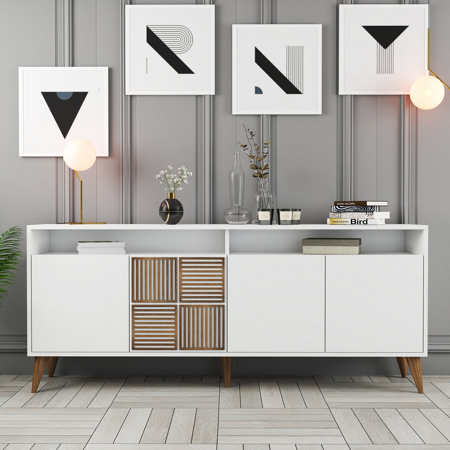 Milan Sideboard Weiß 180cm