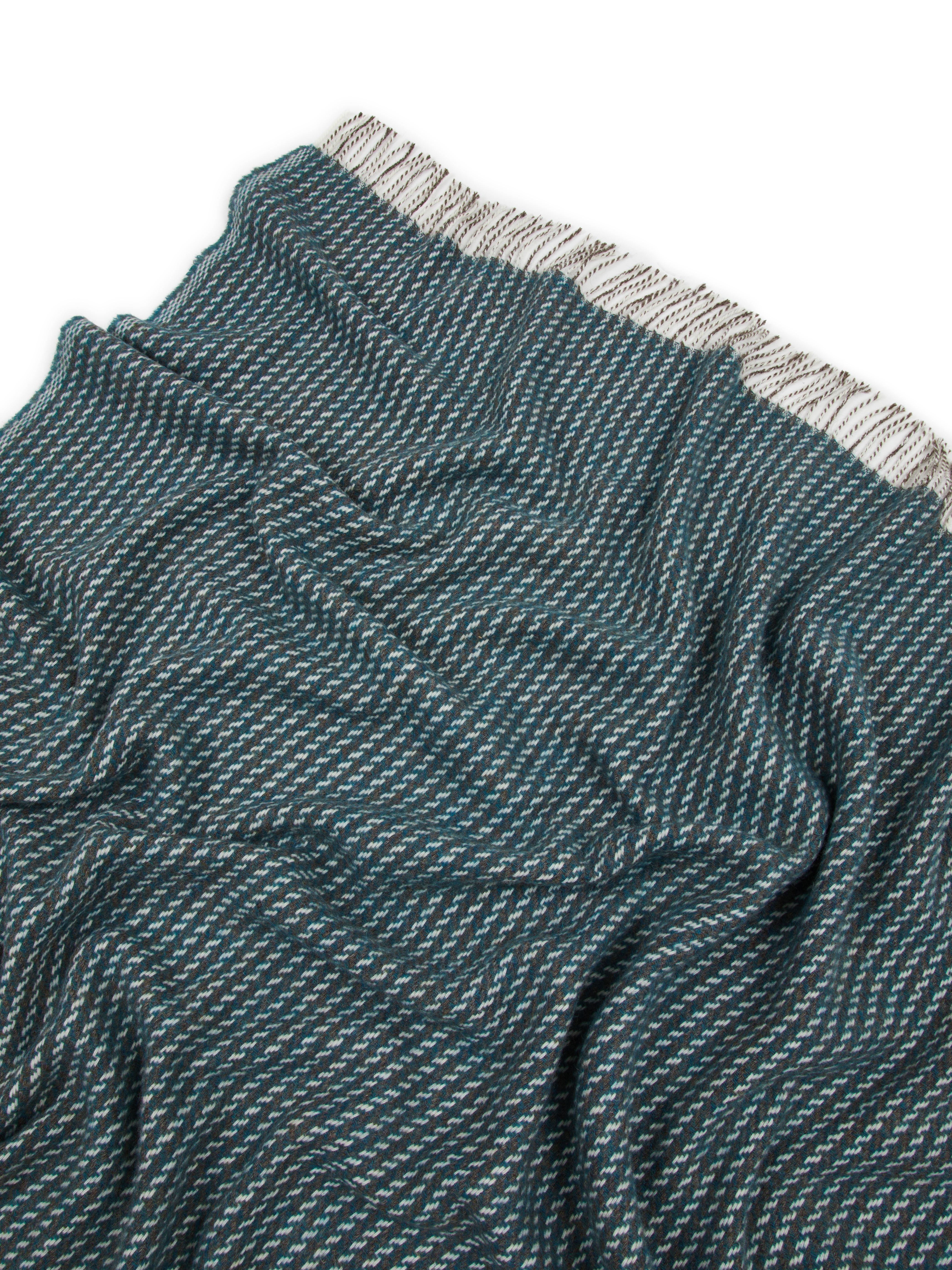 Adamo Blanket 100% New Wool Blue Melange