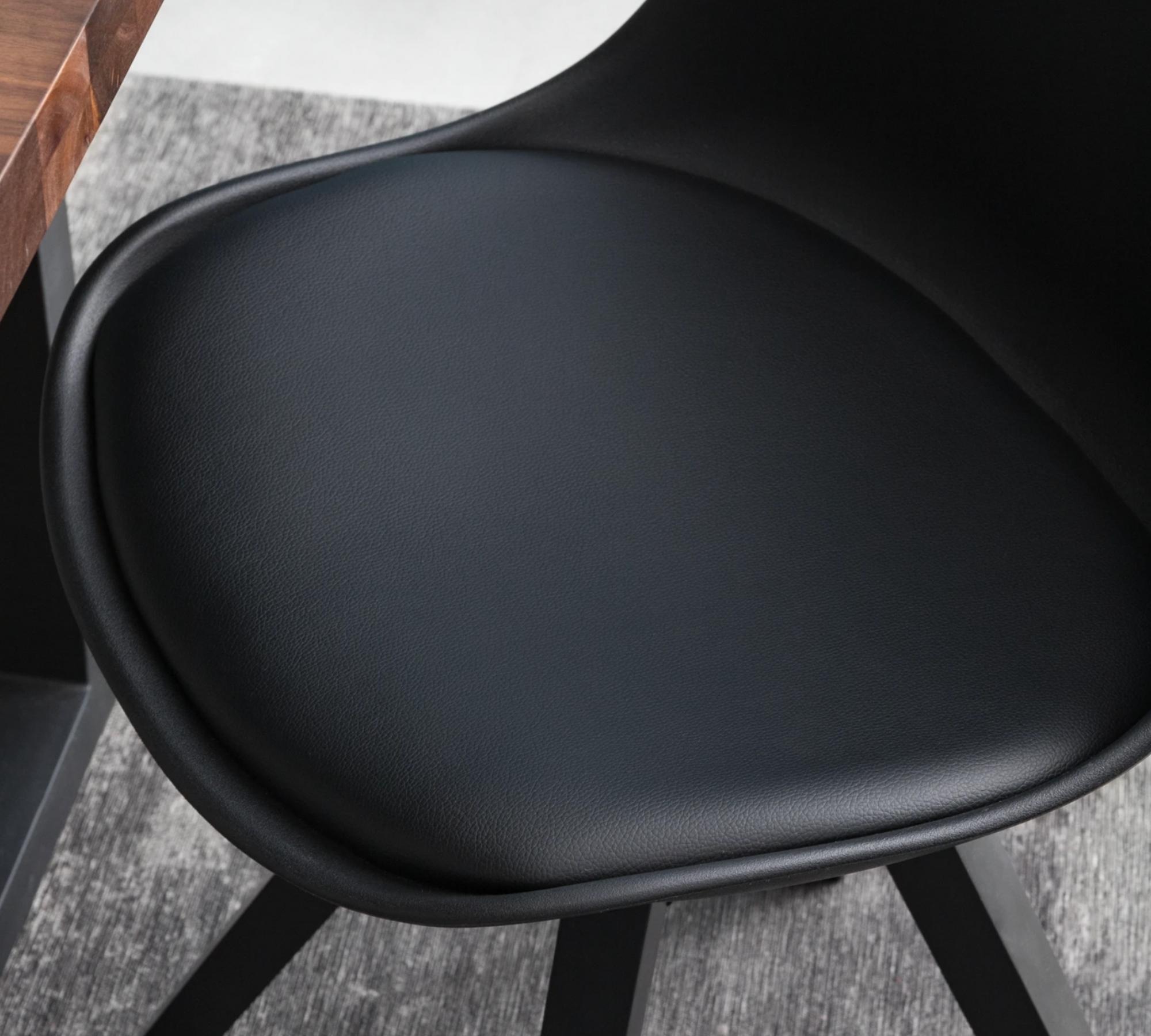 2x Scandi-Style Esszimmerstuhl Schwarz