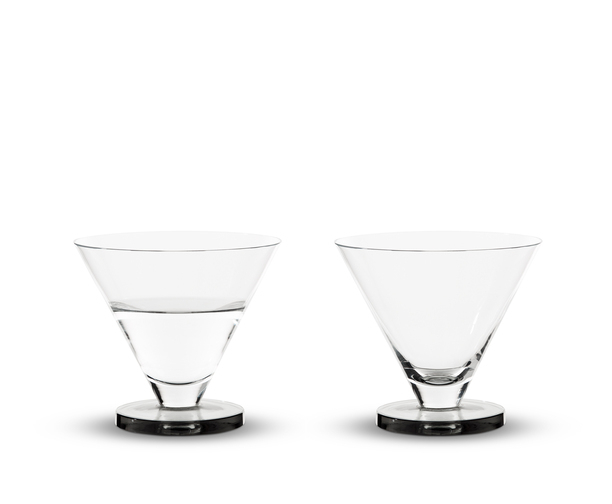 Puck Cocktail Glass 2-piece Set Transparent