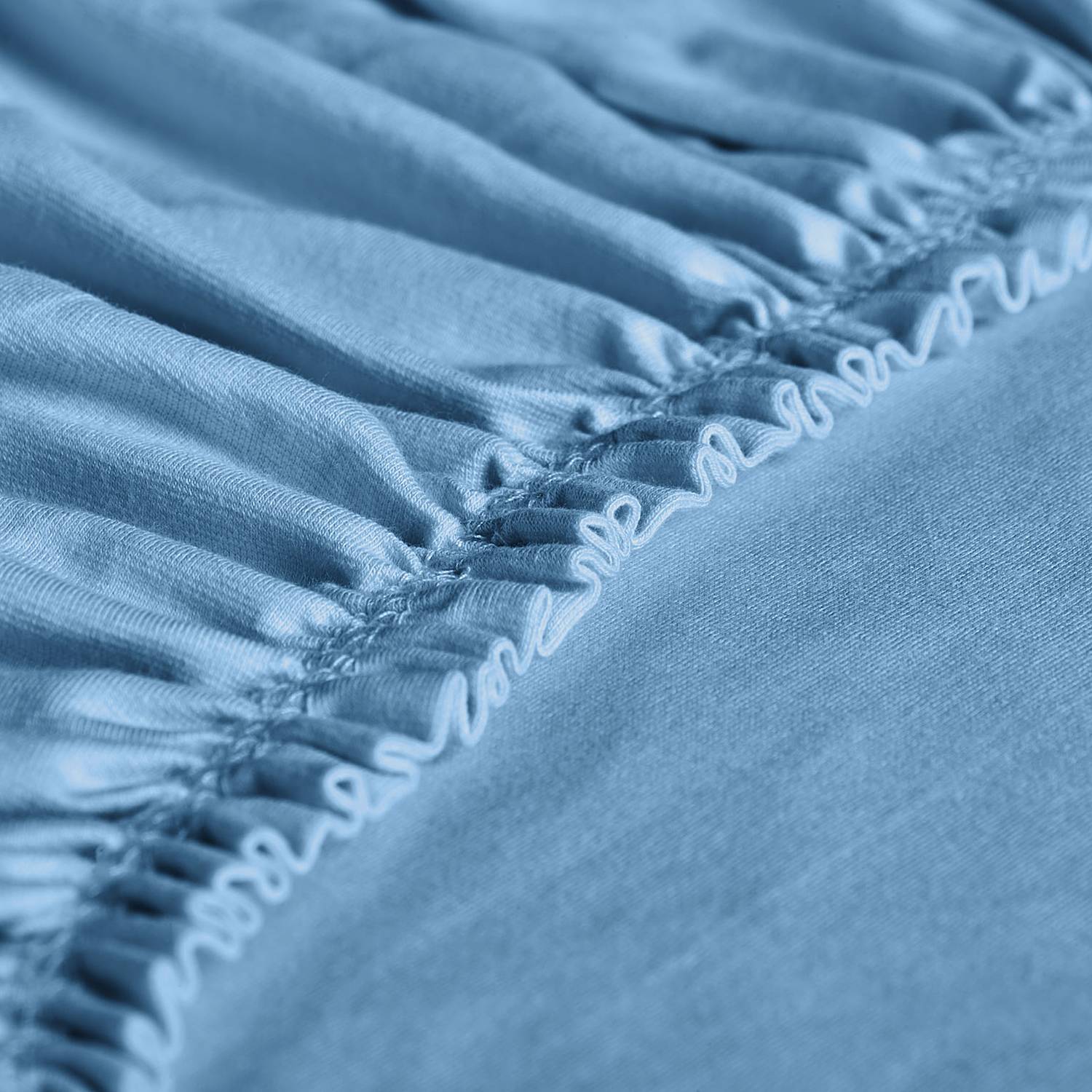 Spannbetttuch Vario-Stretch Jersey Blau 200 x 200 cm